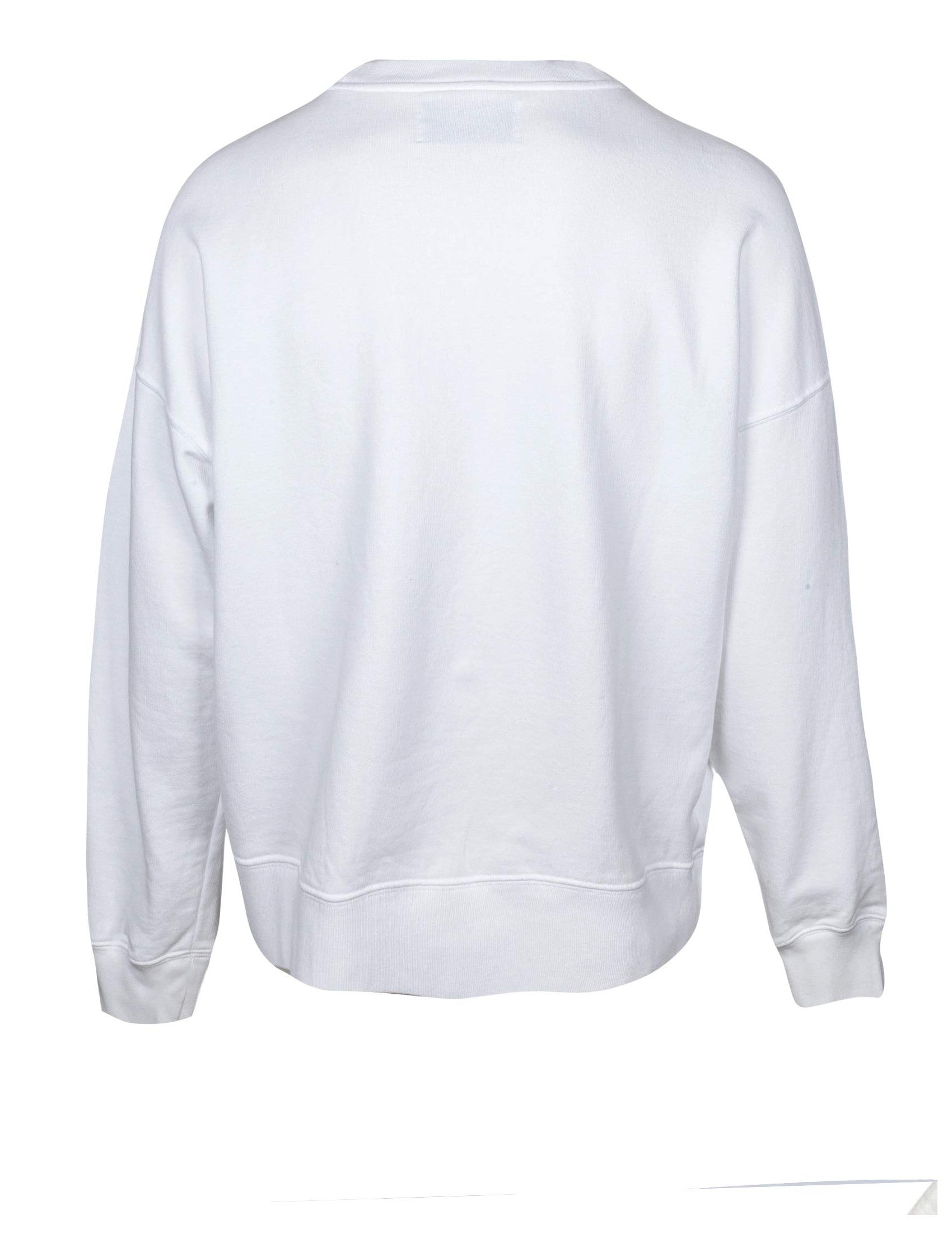 Cotton Crewneck Sweatshirt Color White