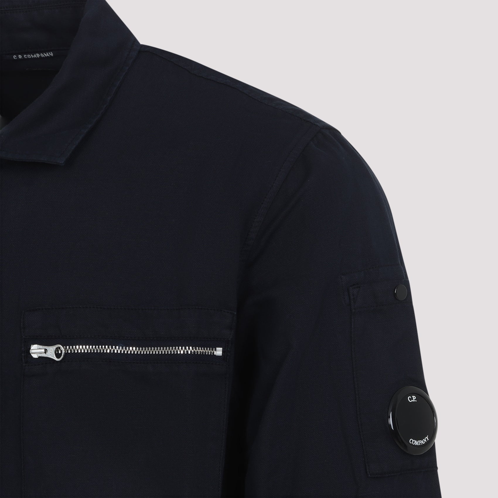 Casual Dark Blue Cotton and Linen Shirt