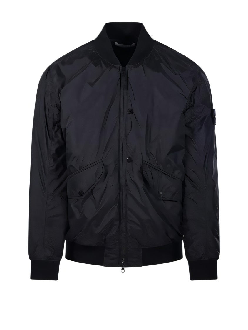 Zip Front Jacket With Oversized Fit
