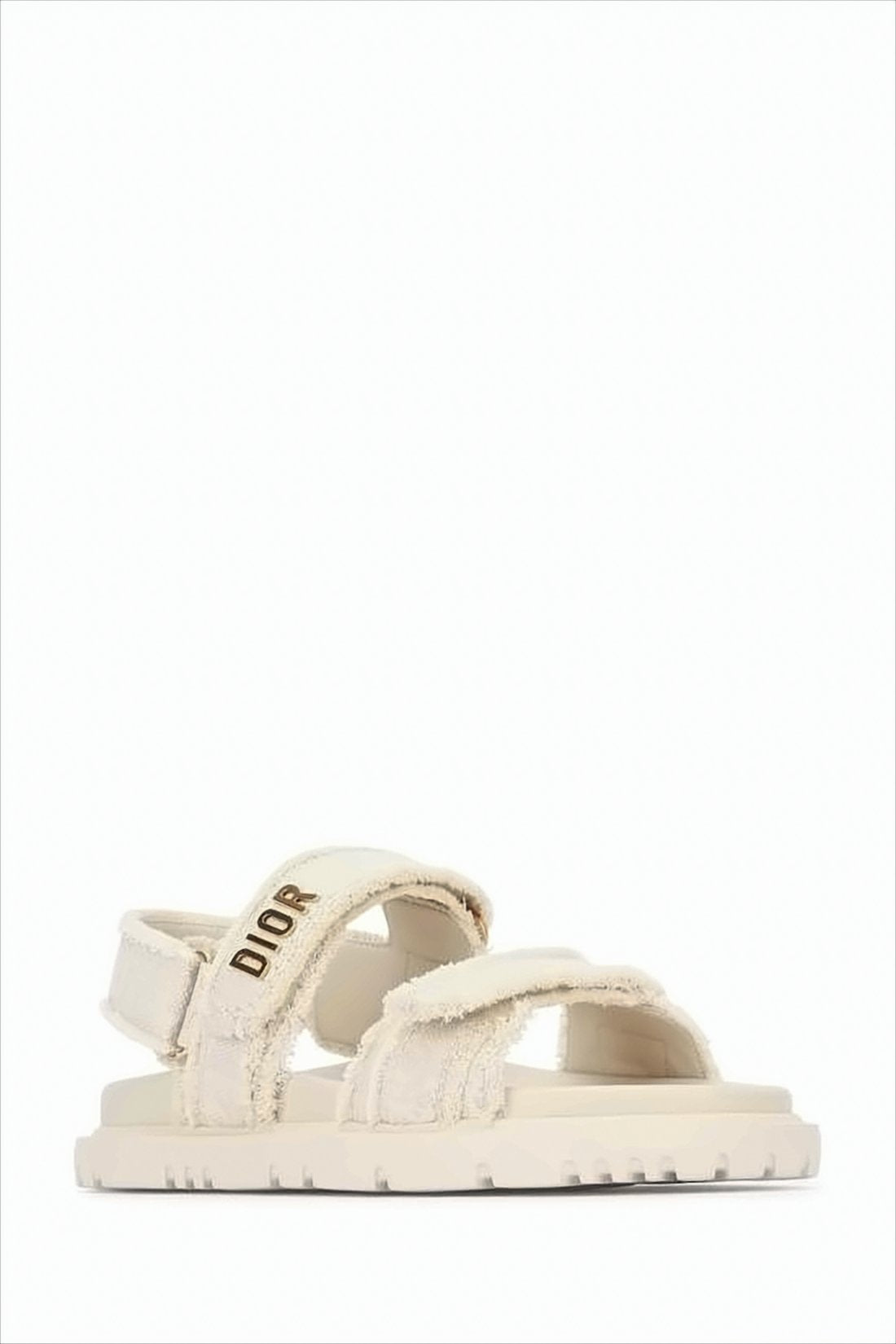 Refined Cotton And Lambskin Flat Sandals