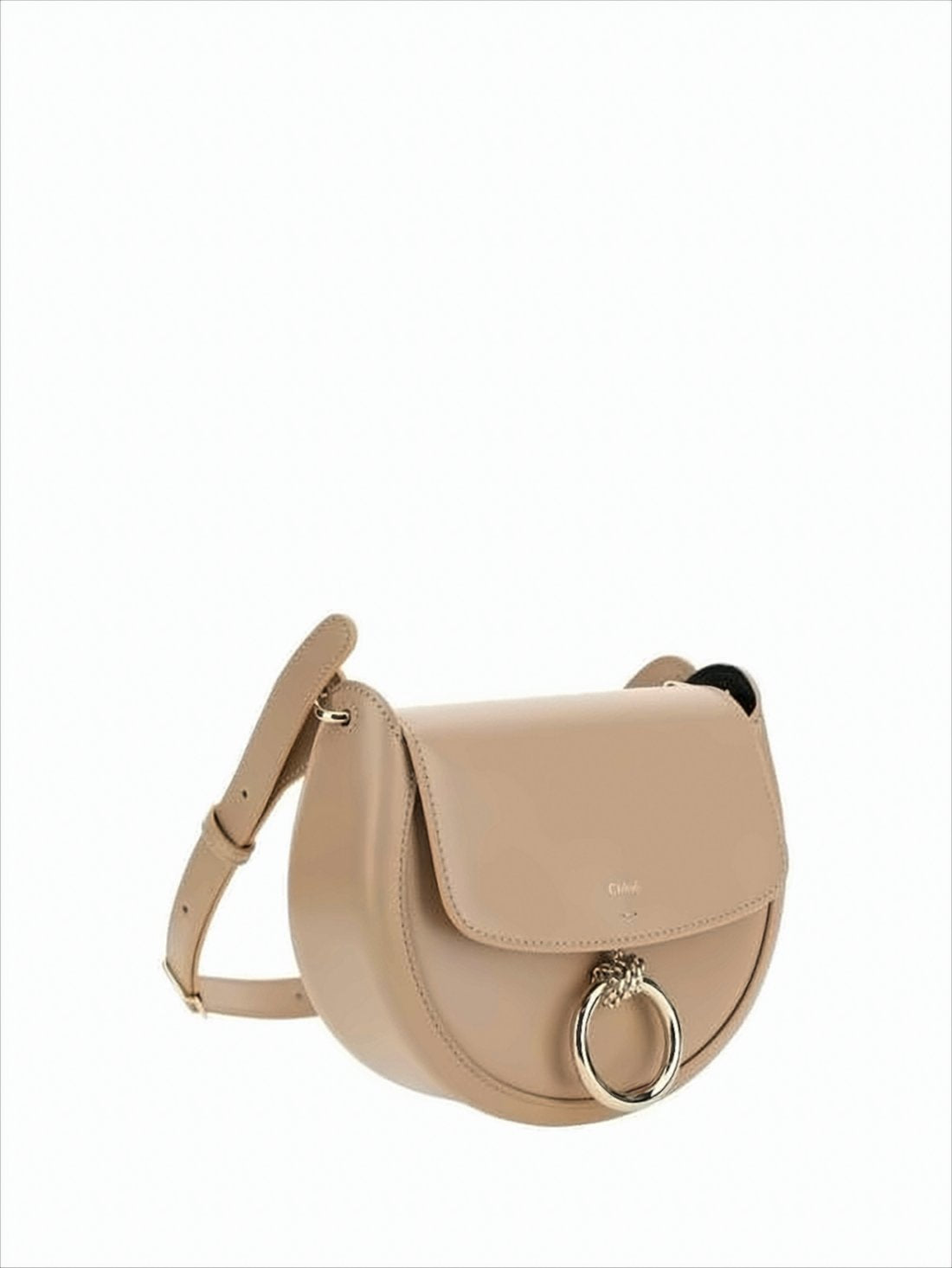 Rounded Silhouette Calf Leather Chloé Shoulder Bag