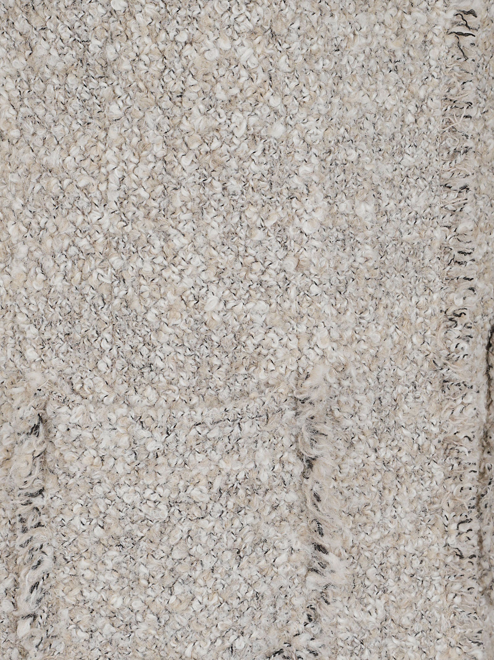 Textured Wool Waistcoat With Raw-Edge Detailing