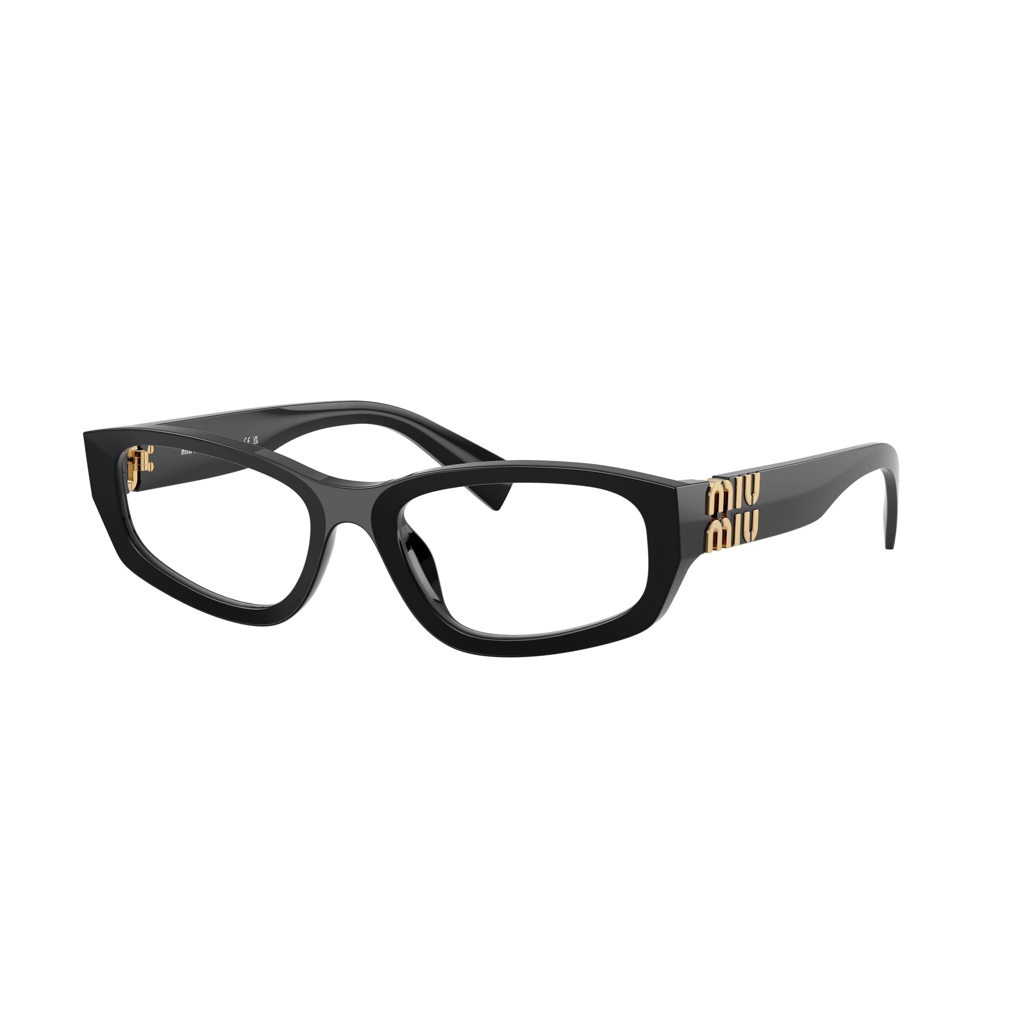 0mu 04yv Glossy Black Acetate Rectangular Eyeglasses