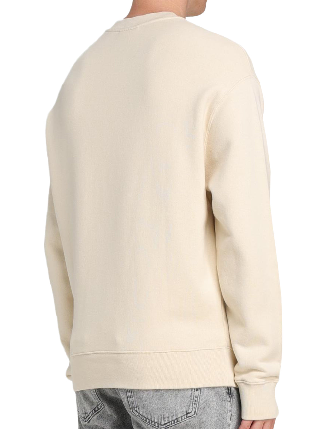 Relaxed Fit Long-Sleeve Sweatshirt With Hand-Drawn Floral Design
