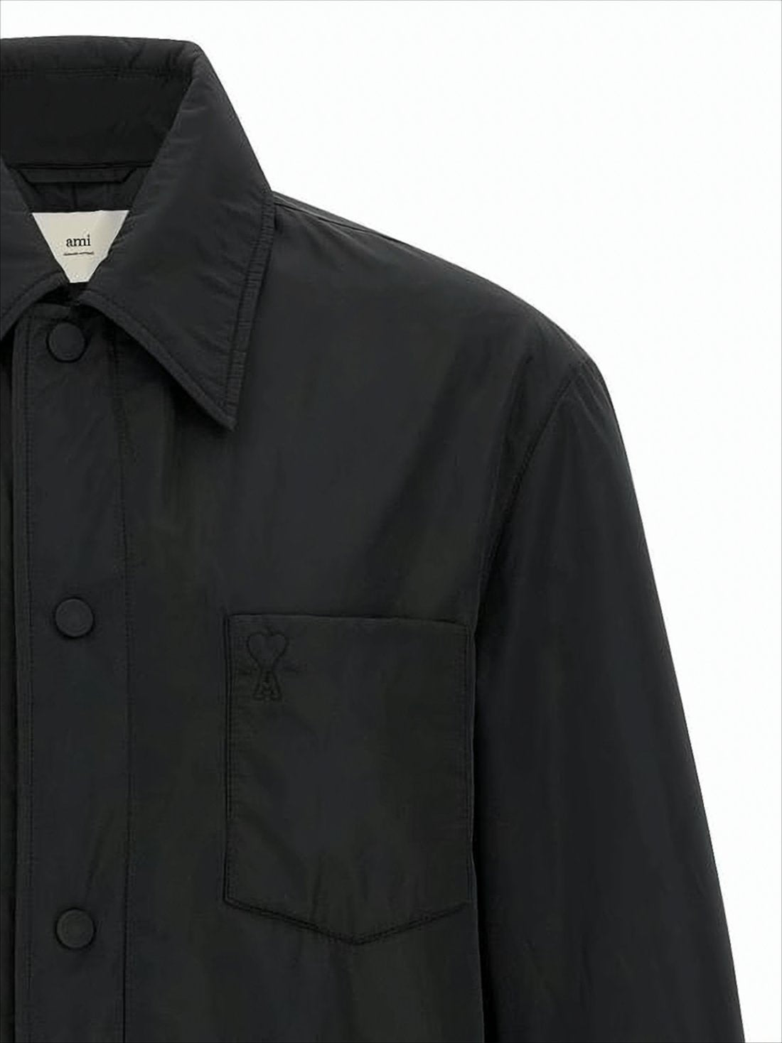 Black Minimalist Jacket with Classic Collar