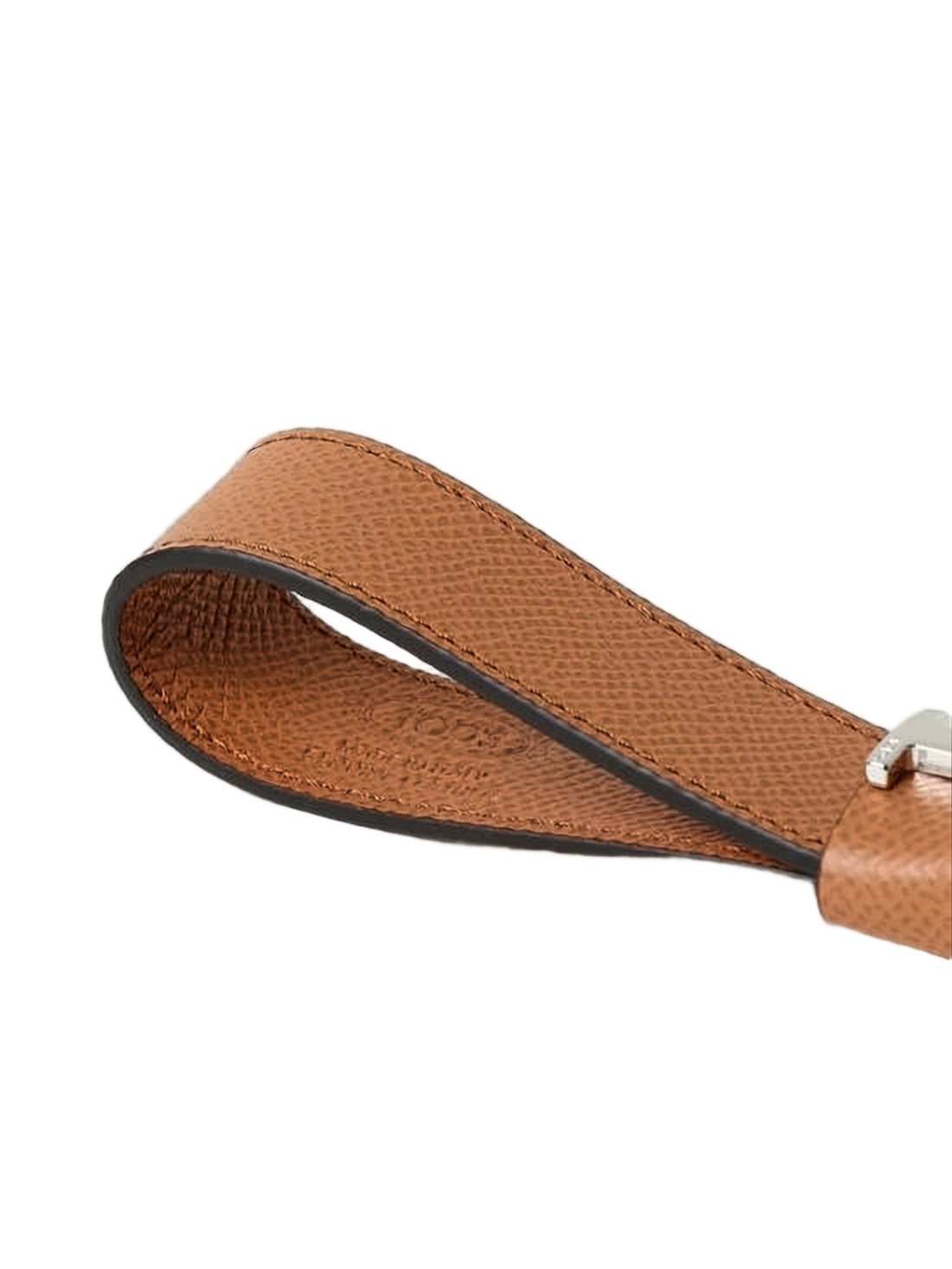 Leather Keyring with Textured Finish