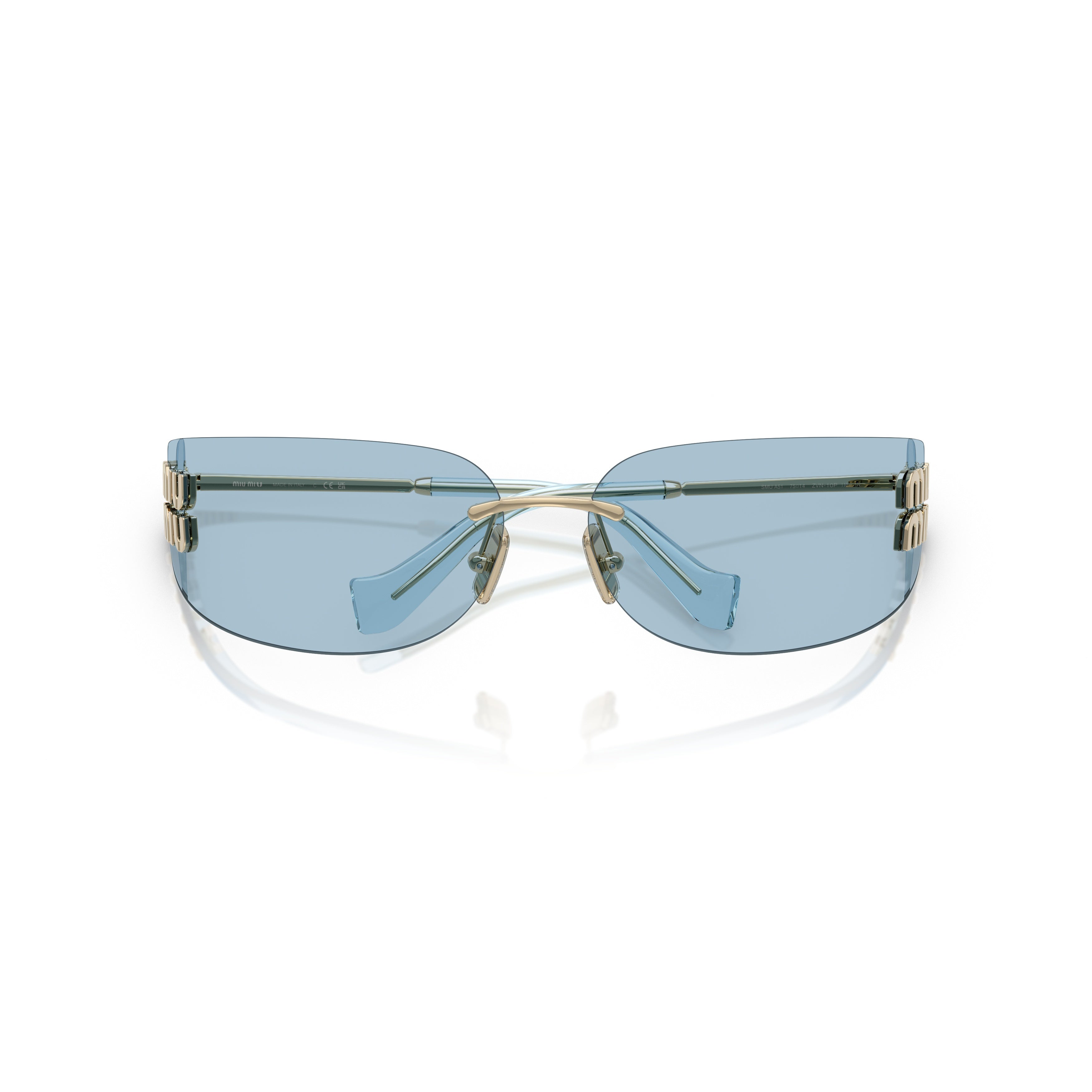 0mu A51s Rimless Rectangular Sunglasses