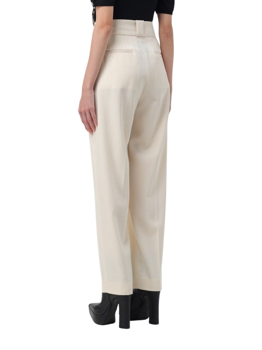 White Wool Trousers
