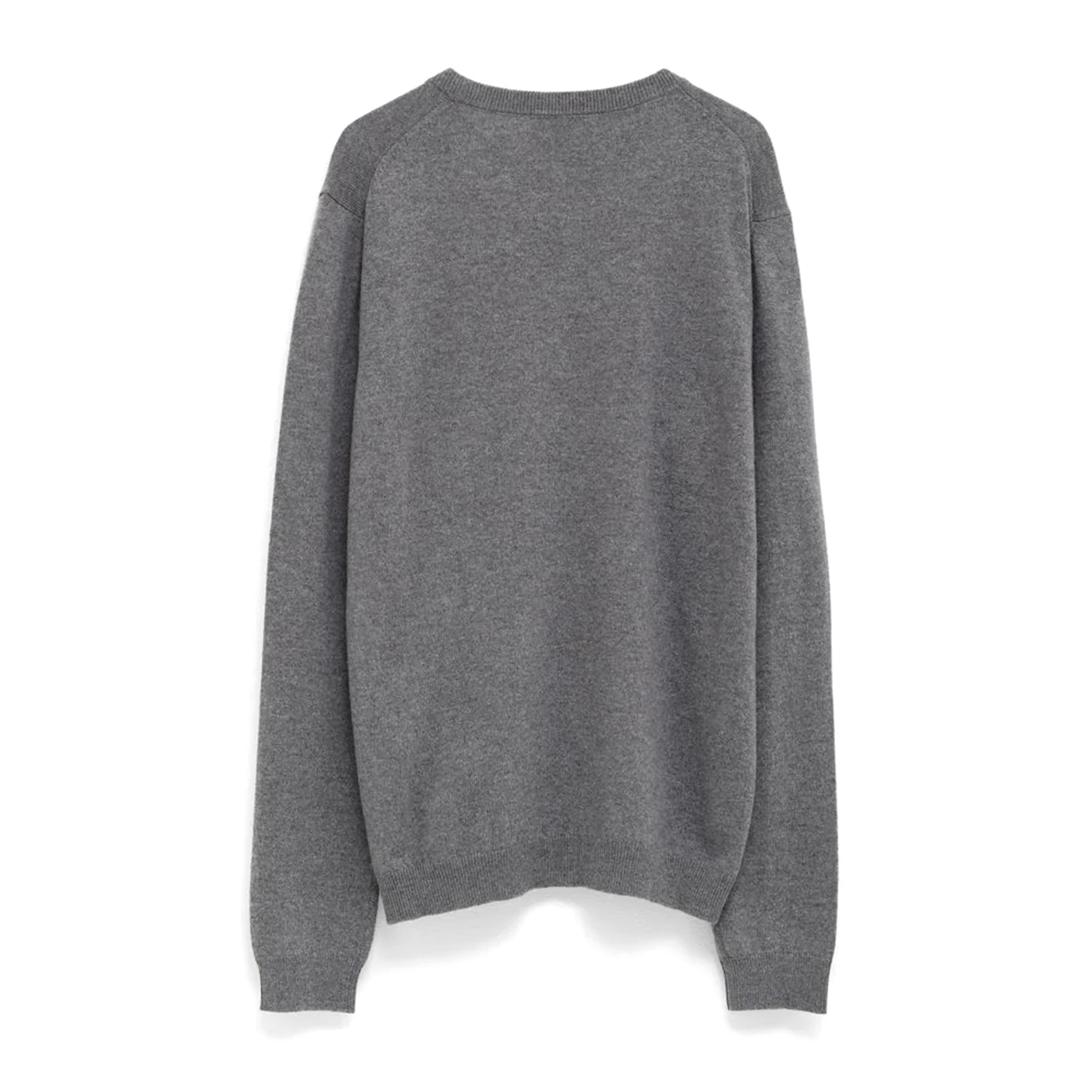 Long-Sleeve Crewneck Sweater With Multicolored Embroidered Motifs