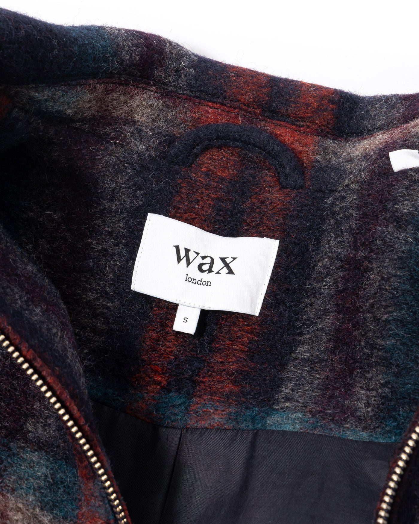 Woolen Check Heath Jacket with Navy