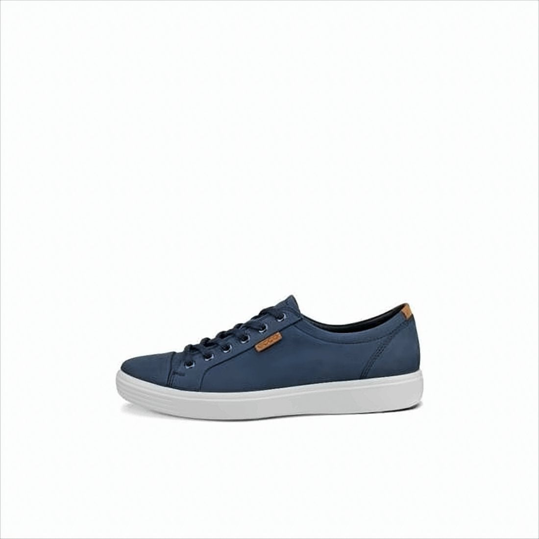 Deep Blue Leather Low-Top Sneakers