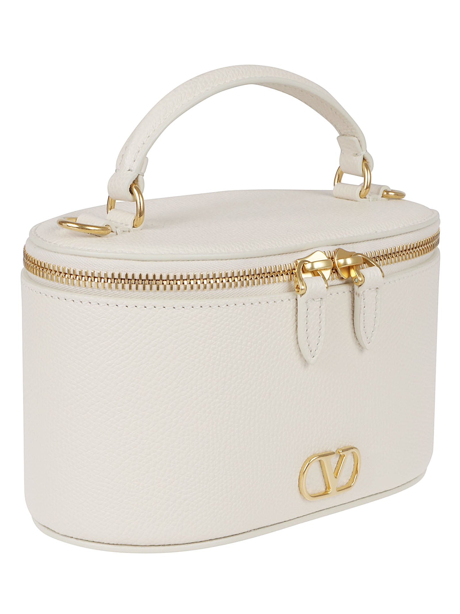 Textured Leather Mini Vanity Bag