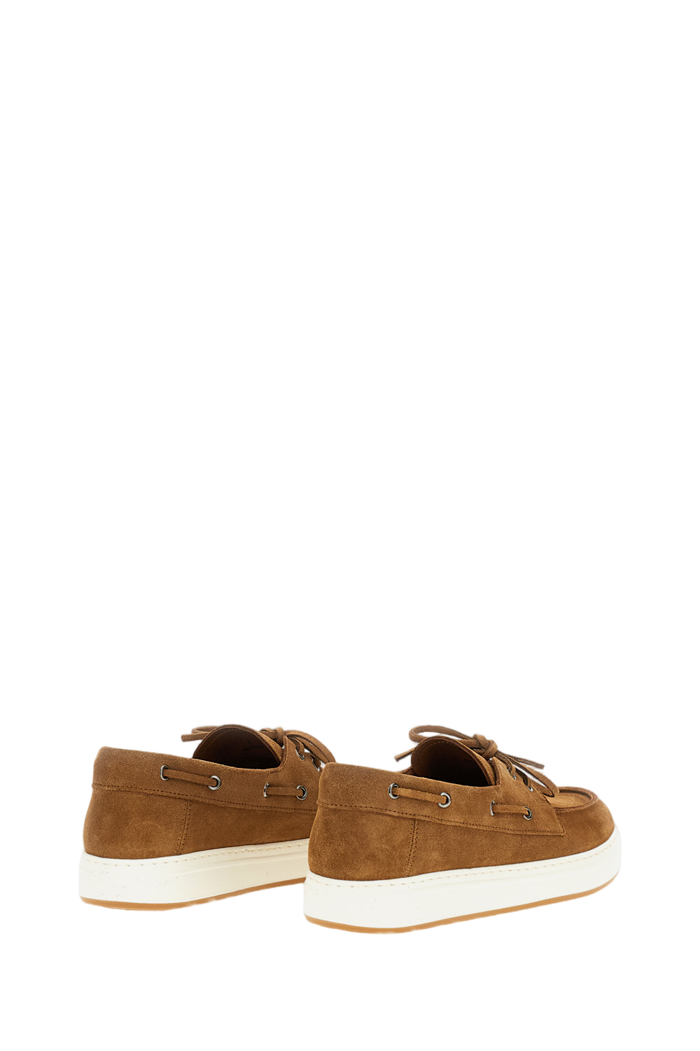 Brown Suede Sneakers with Leather Laces