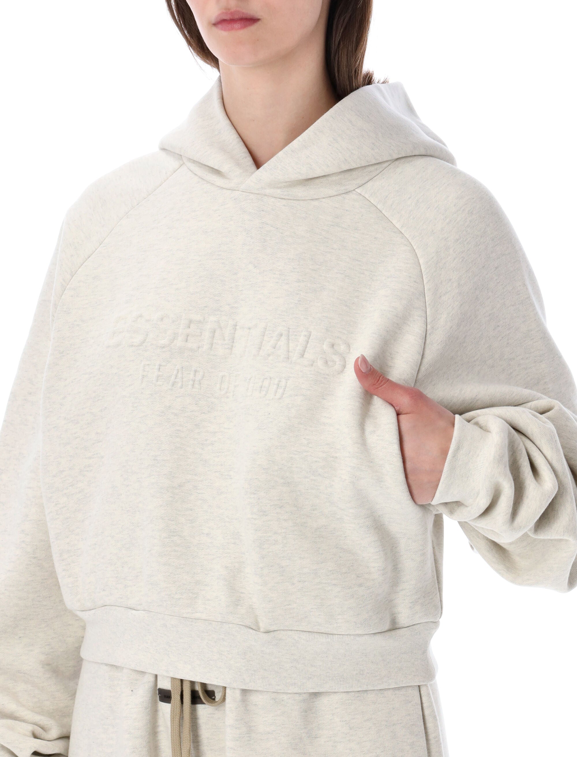 Essentials Beige 90’S Raglan Hoodie