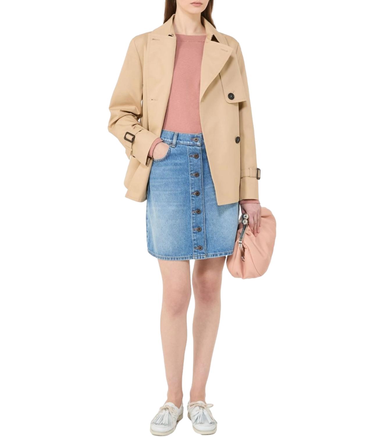 Beige Cotton Blend Raincoat