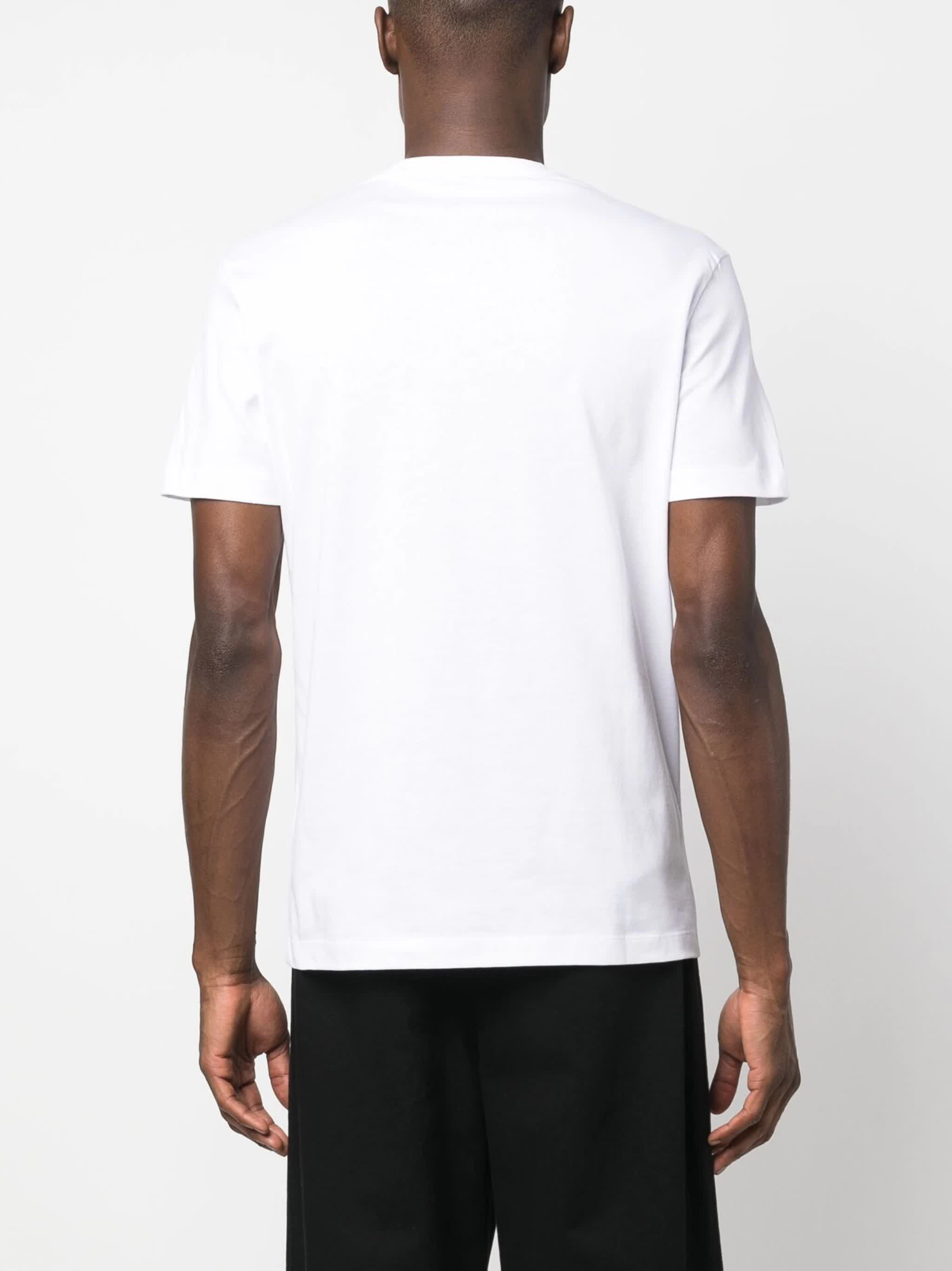 White 90s Vintage Logo Cotton T-shirt
