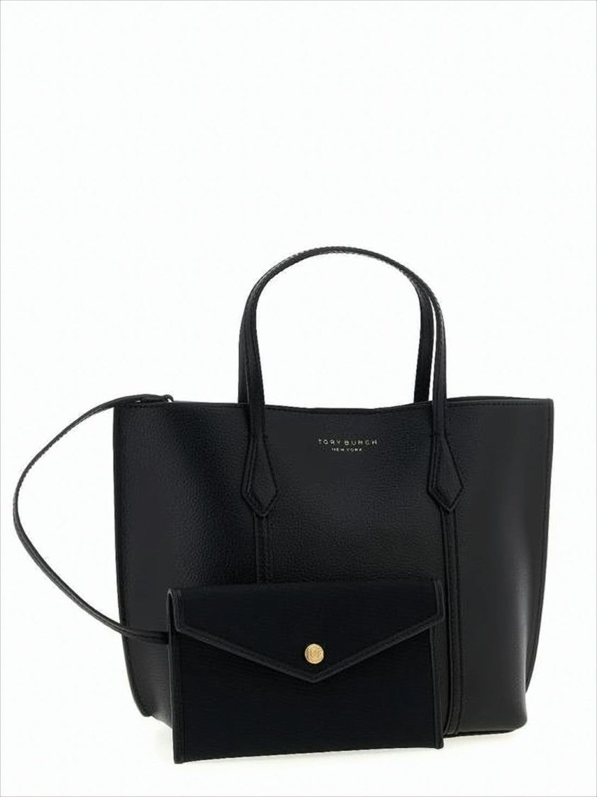 Textured Cow Leather Tote Bag with Structured Silhouette