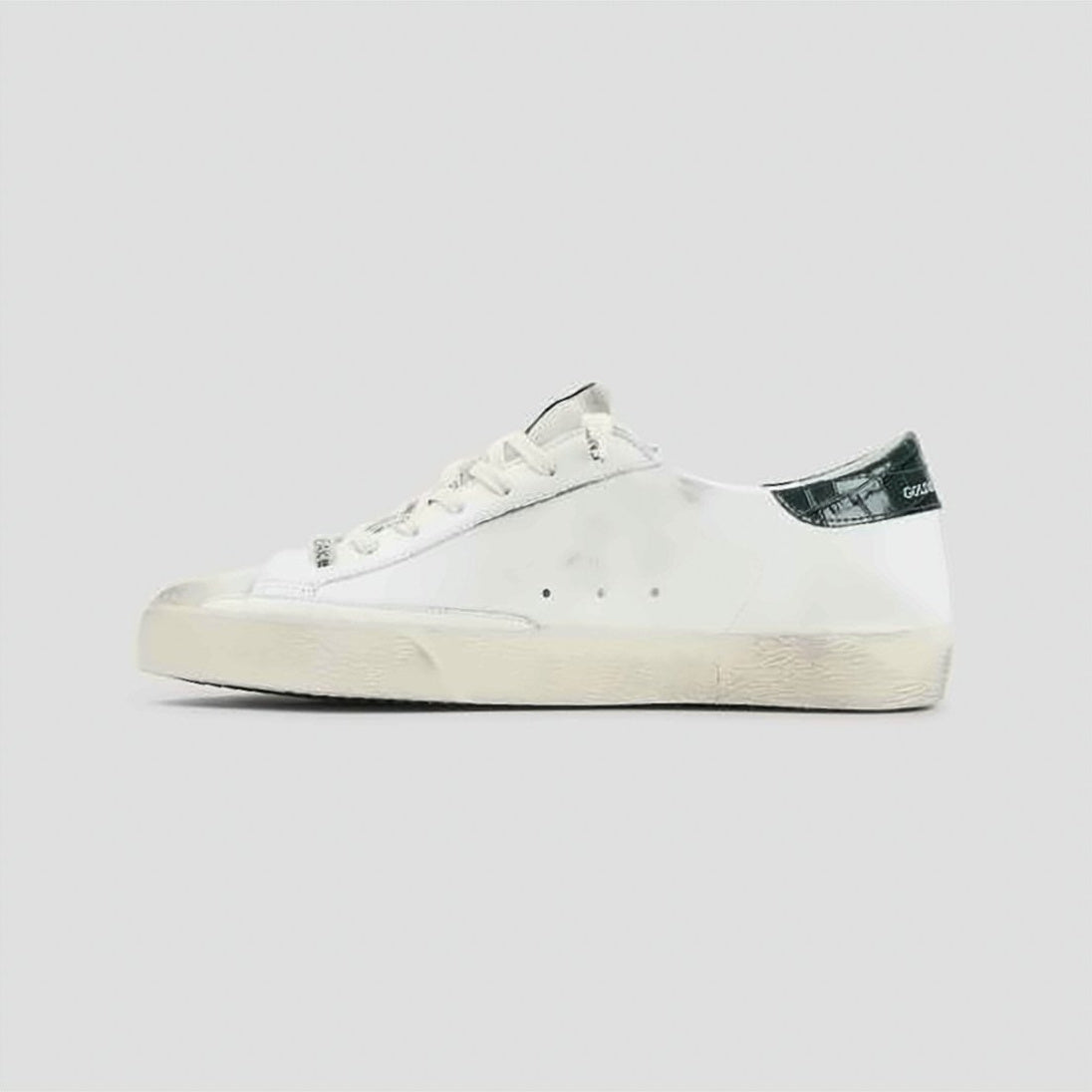 Distressed Cowhide Leather Low-Top Sneakers