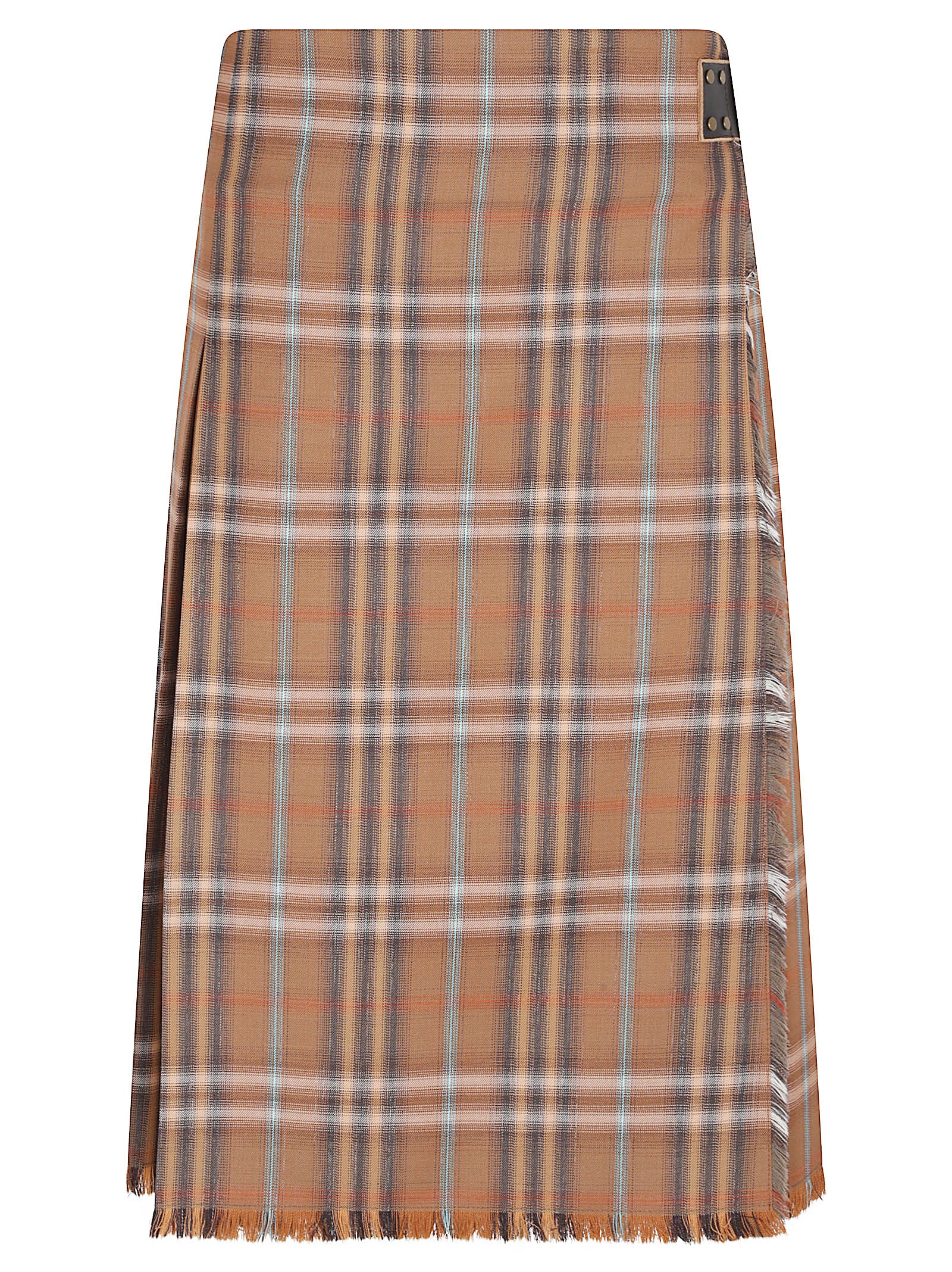 Knee-Length Wool Skirt