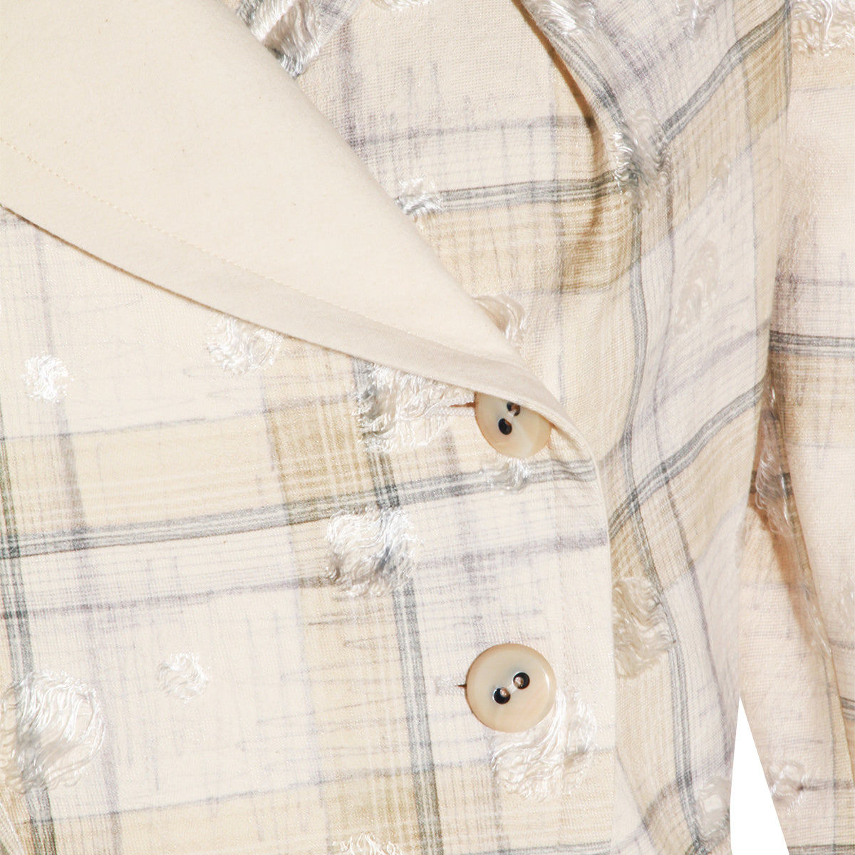 Ecru Check Blazer