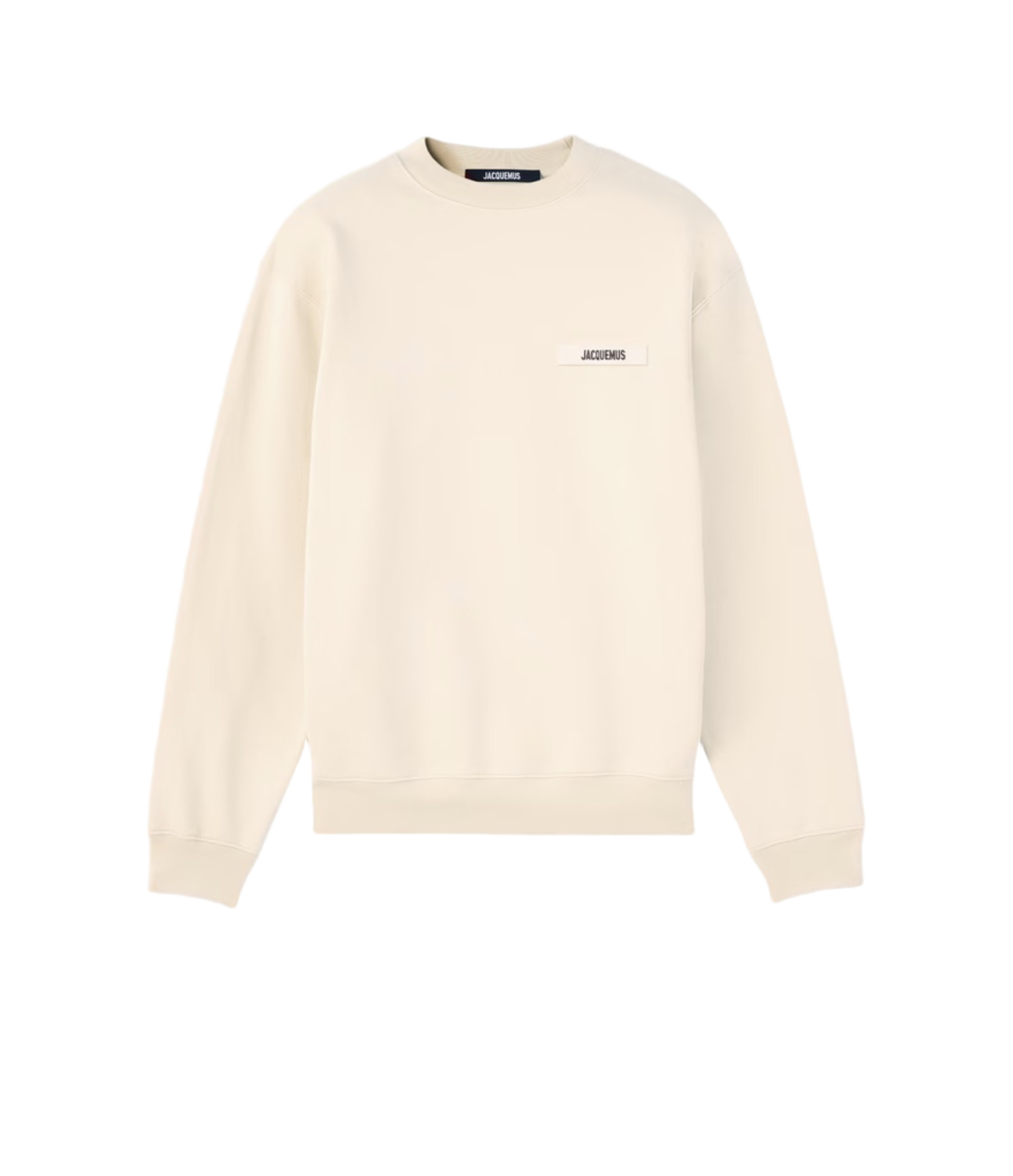 Organic Cotton Fleece Sweatshirt with Gros-Grain Logo
