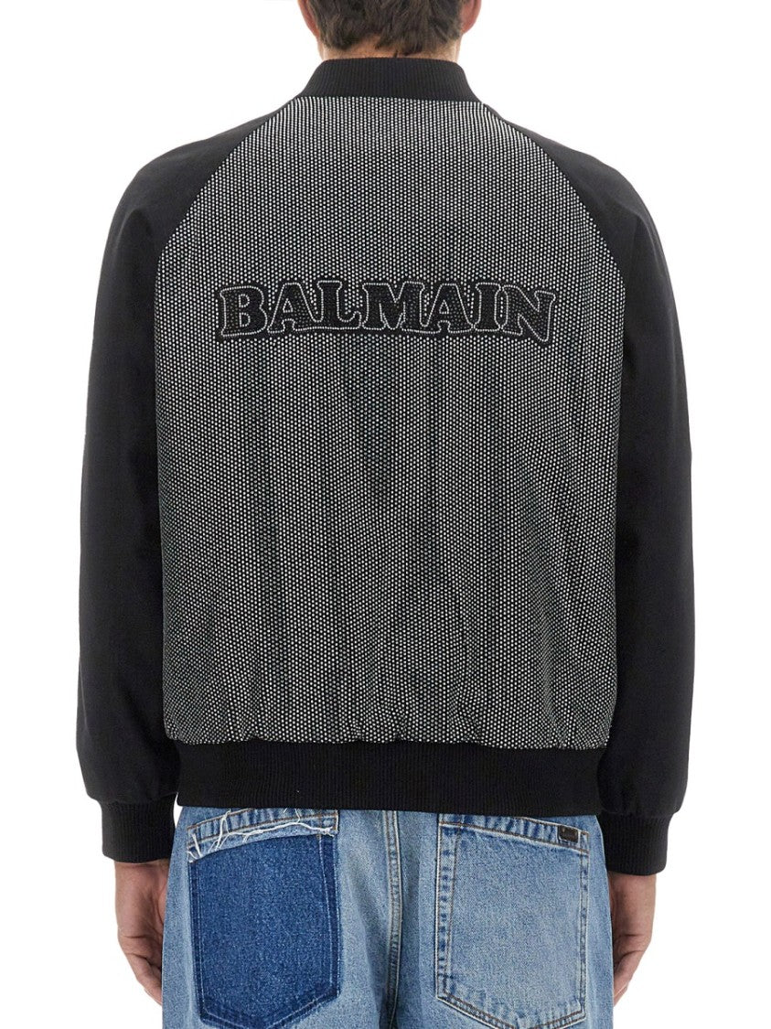 Textured Bomber Jacket