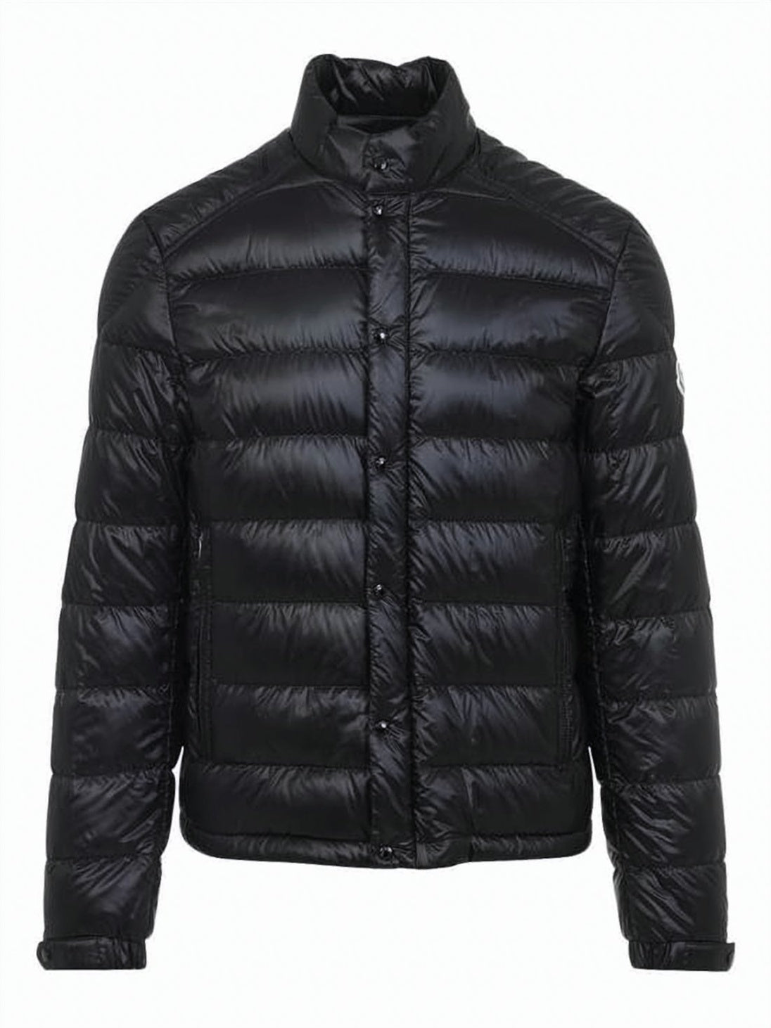 Lightweight Padded Jacket with High Collar and Quilted Finish