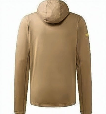 Clean-Design Brown Jacket With Zipper Closure And Hood