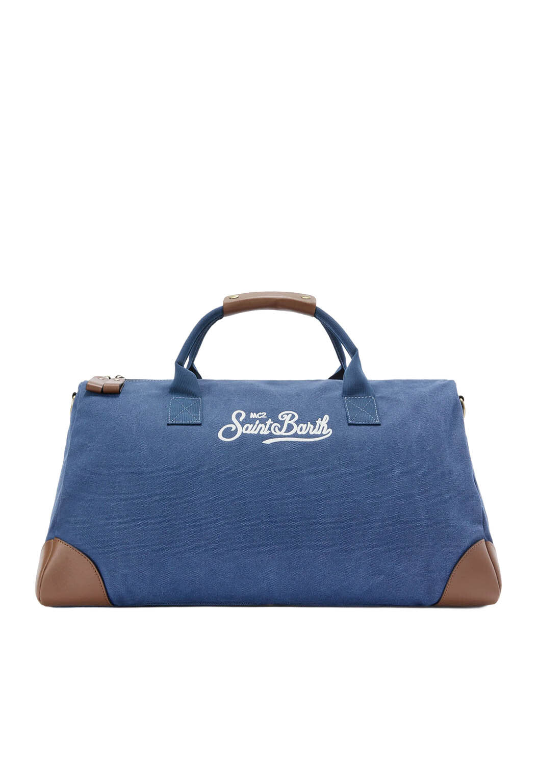 Spacious Duffle Bag with Leather Accents