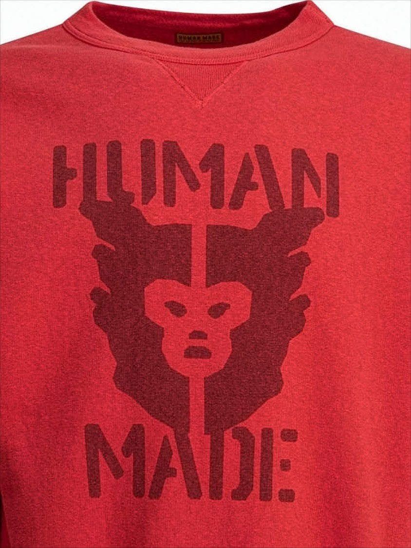 Bold Graphic Long-Sleeve Sweatshirt with Abstract Design