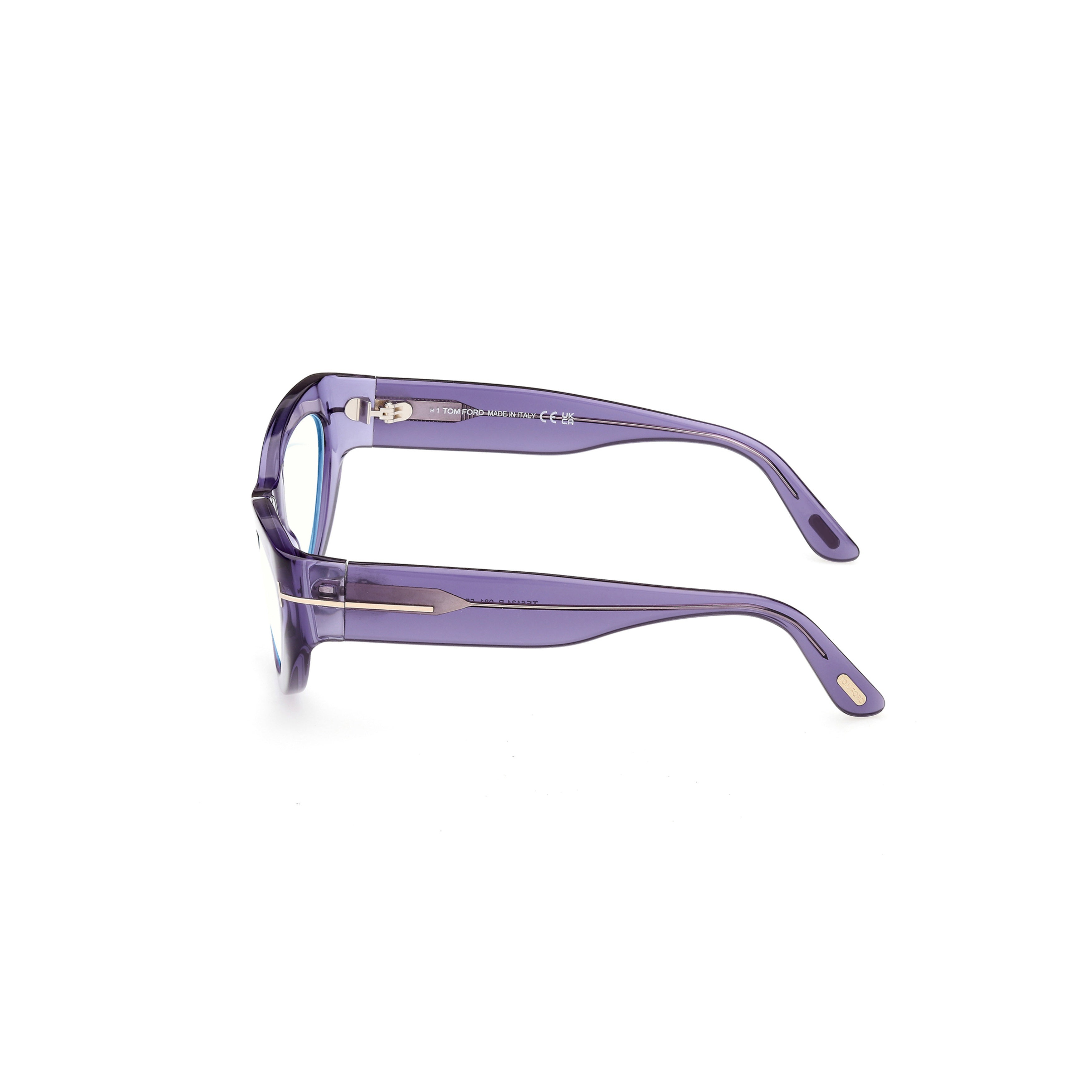 Ft6134-B Translucent Purple Cat-Eye Sunglasses