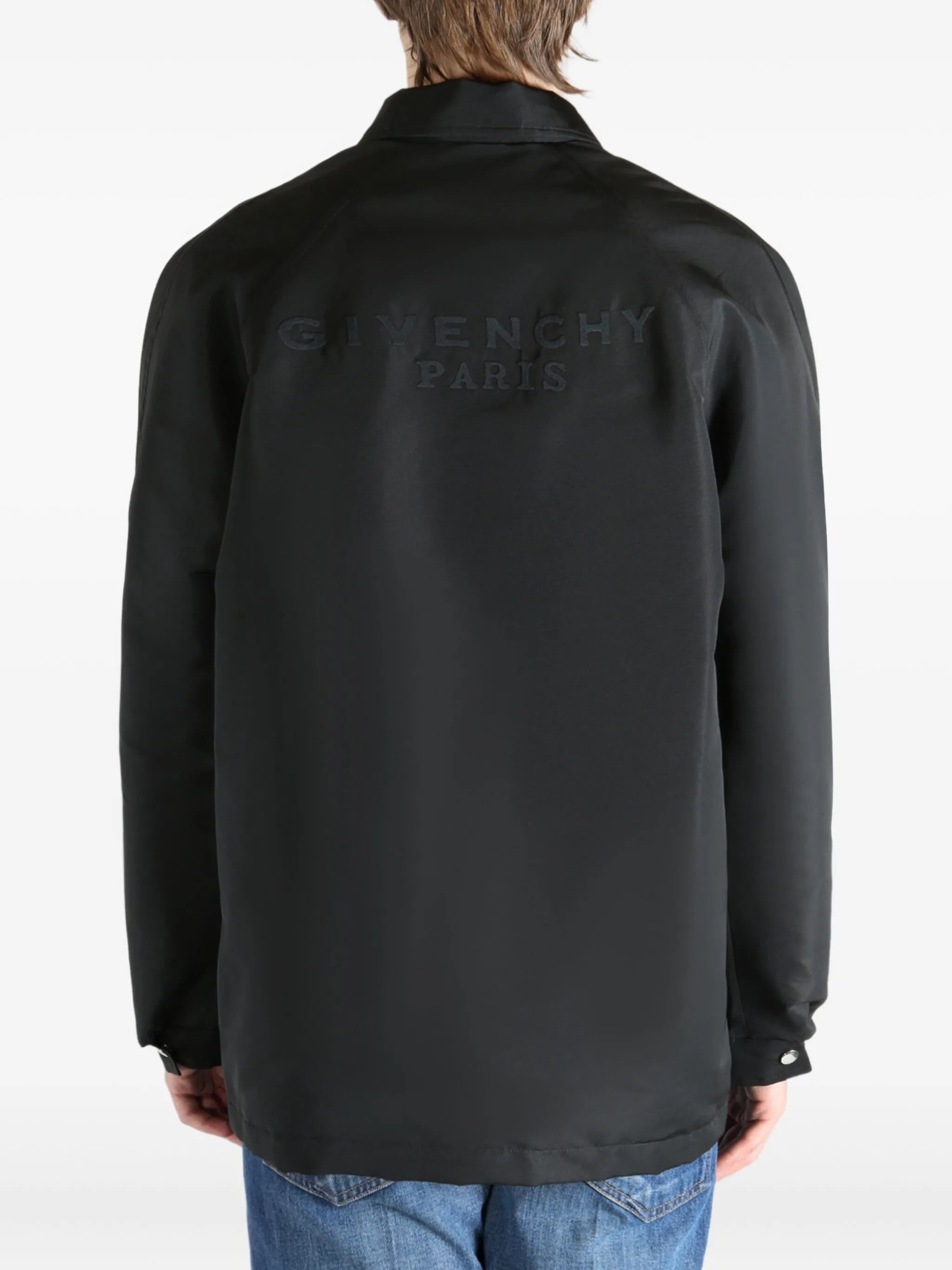 Black Coach Recycled Polyester Logo Jacket