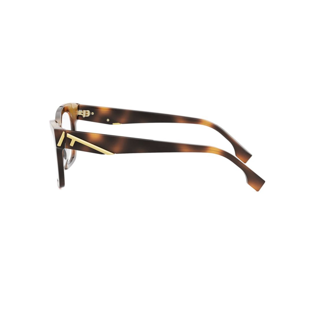 Fe50073i Oversized Square Frame Tortoiseshell Eyeglasses