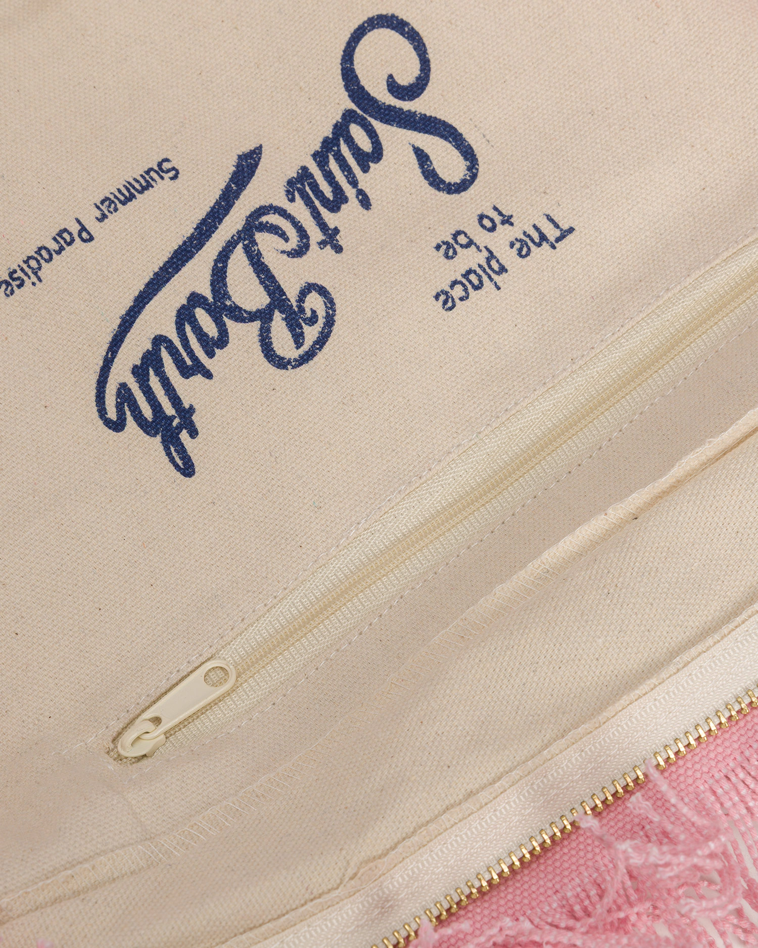 Spacious Rectangular Tote Bag with Frayed Edges