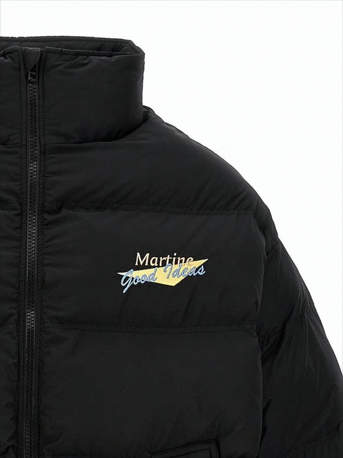 Cropped Puffer Jacket with High Collar