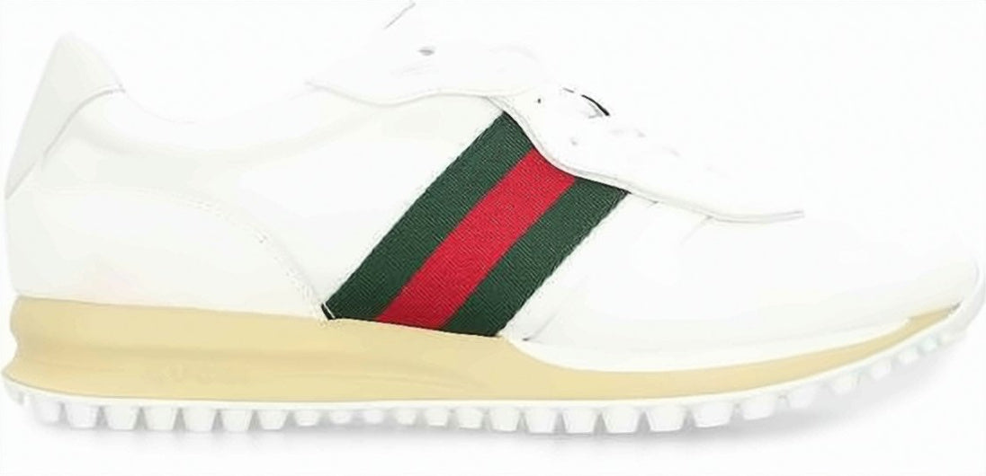 White Canvas and Suede Sneakers