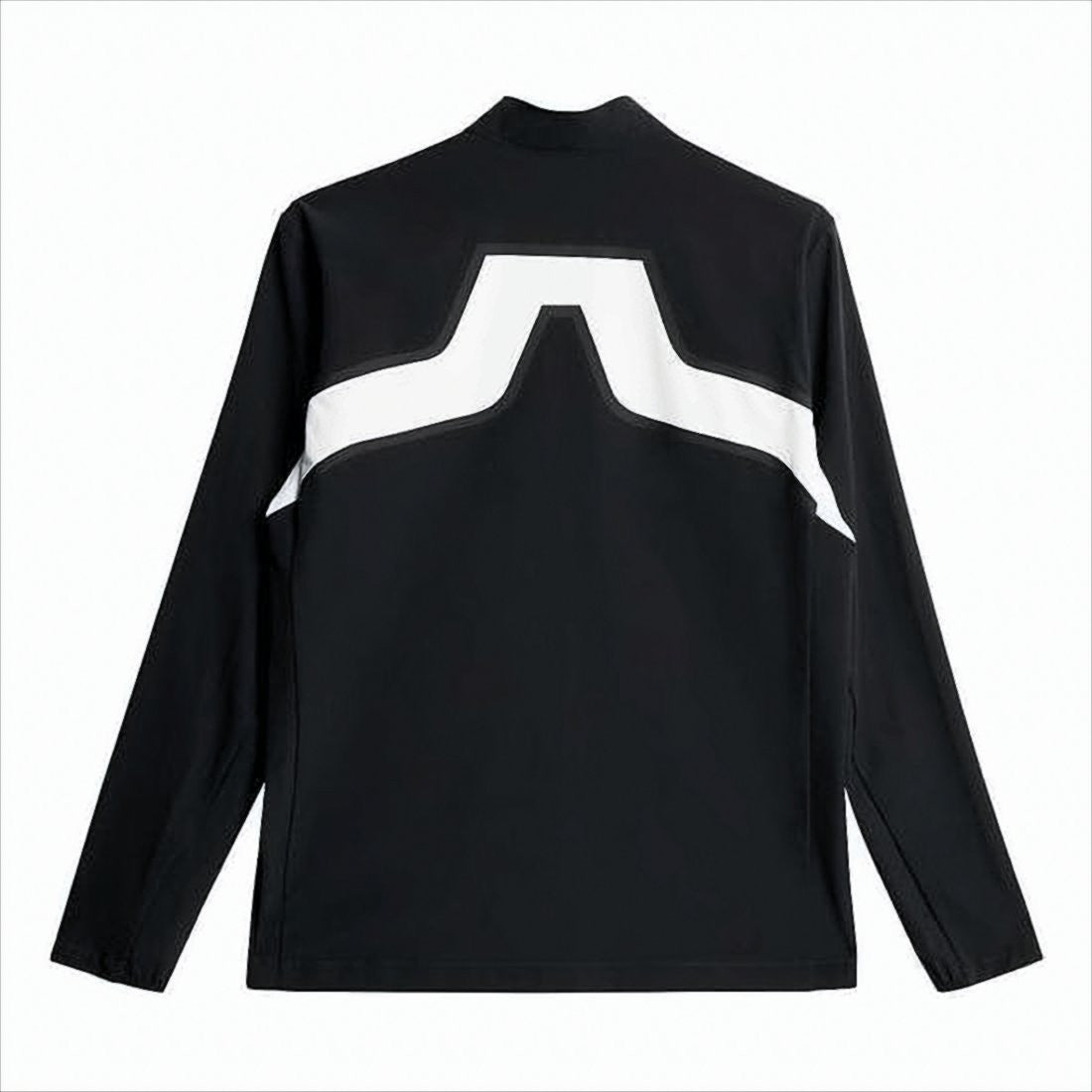 Black Casual Jacket With Geometric Stripe Detail
