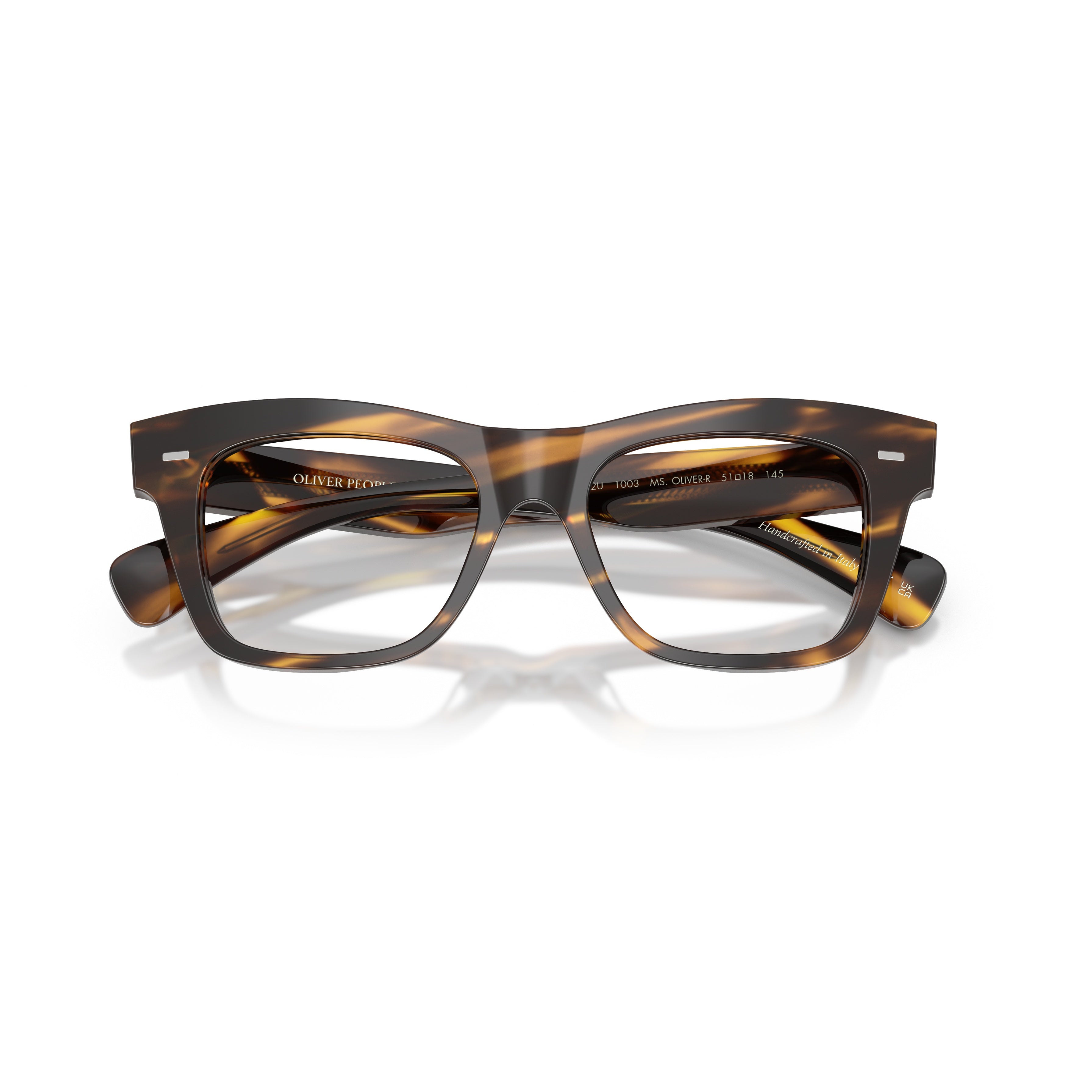 0ov5542u Bold Rectangular Acetate Sunglasses with Tortoiseshell Finish