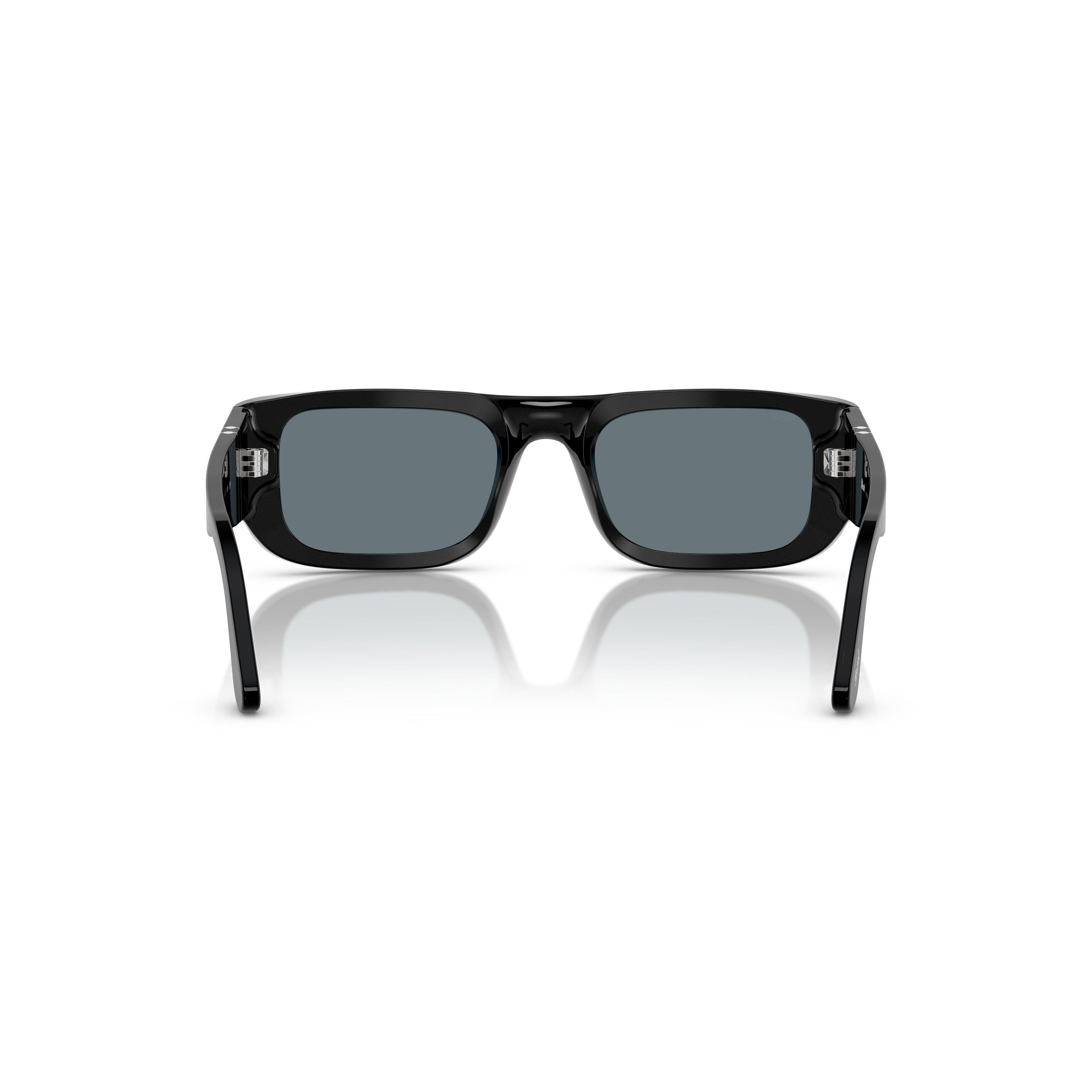 Bold Rectangular Acetate Sunglasses with Silver Detail