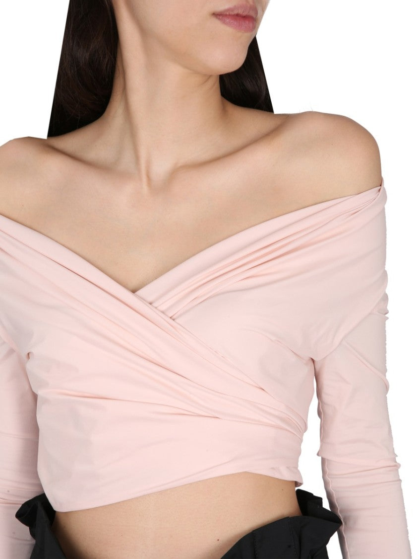 Off-The-Shoulder Crop Shirt