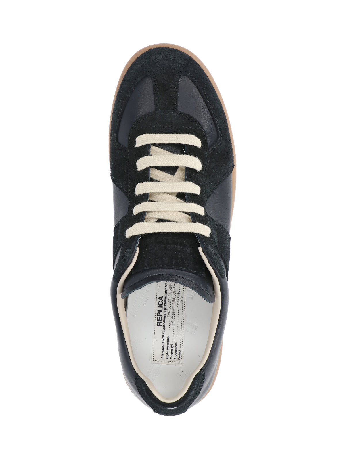 "Replica" Sneakers In Black Leather
