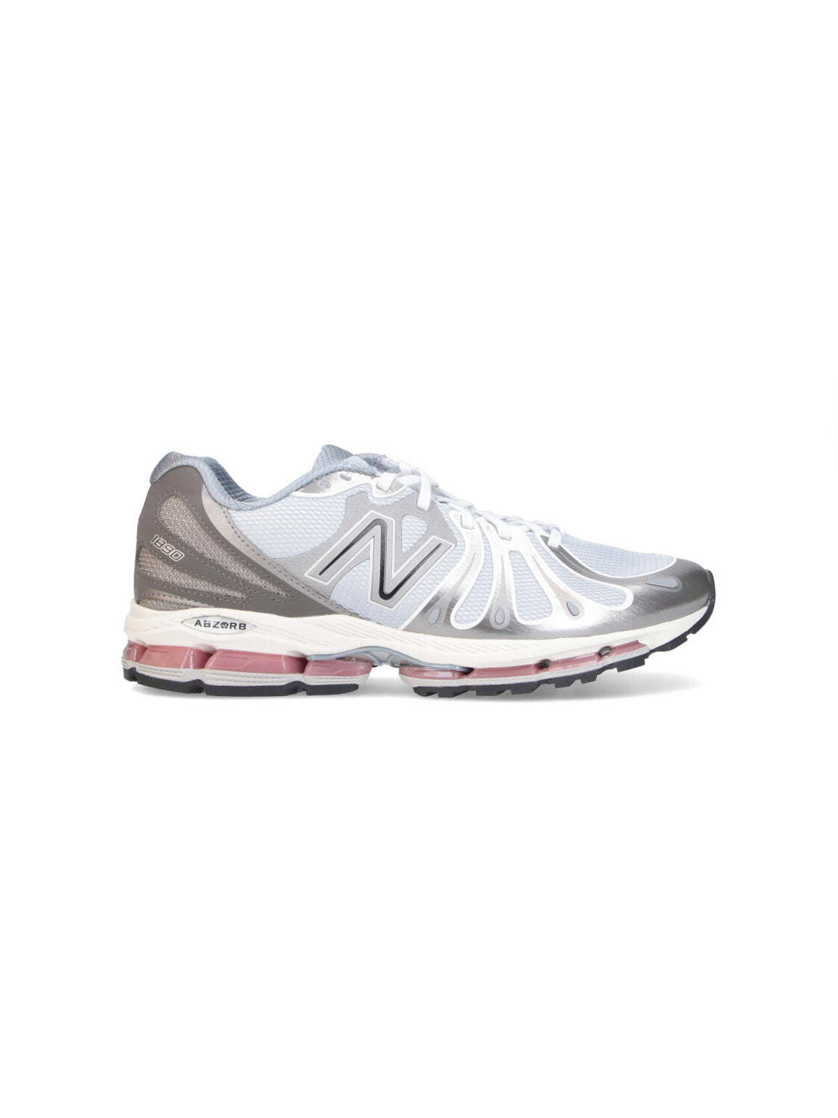 White Mesh Synthetic Performance Sneakers