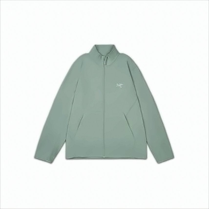 Green Jacket With Stand Collar