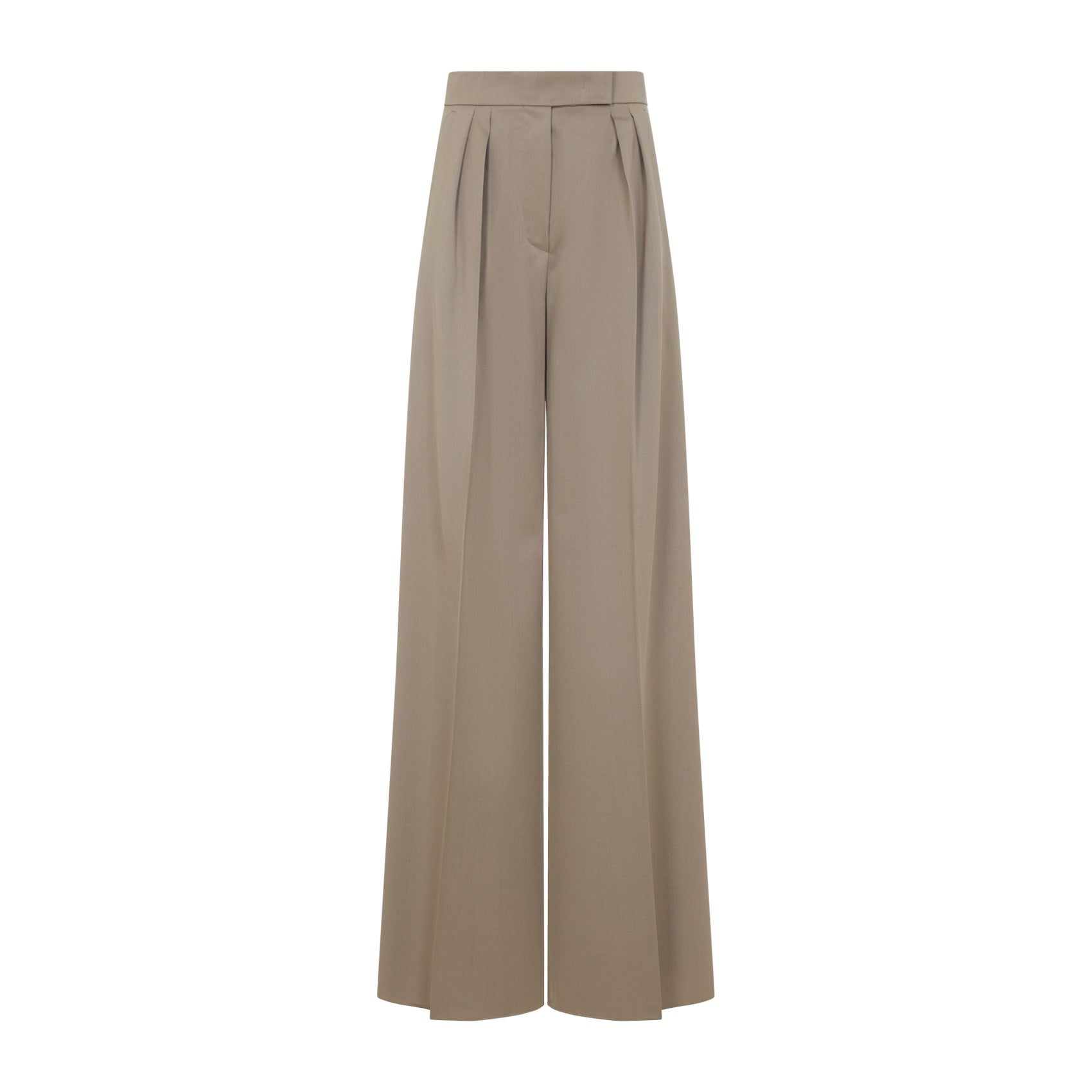 High-Waist Trousers with Pleated Detailing