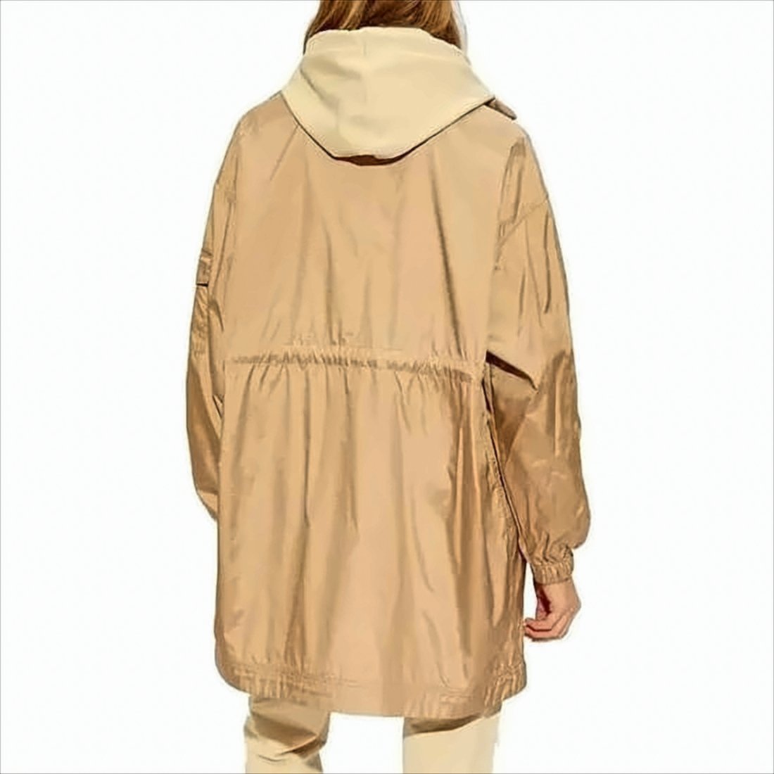 Lightweight Brown Long Jacket with High Collar
