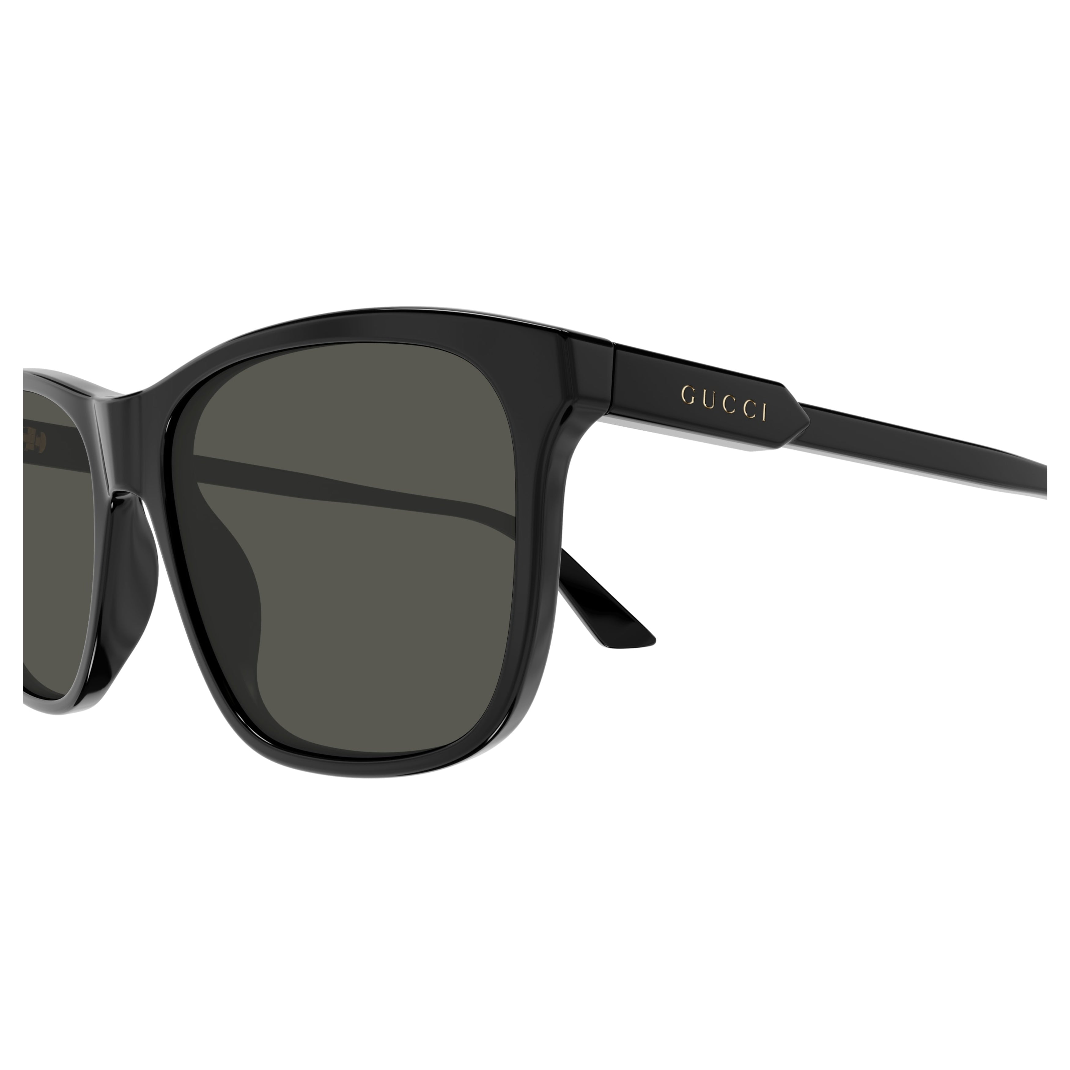 Gg1819s Glossy Black Rectangular Sunglasses
