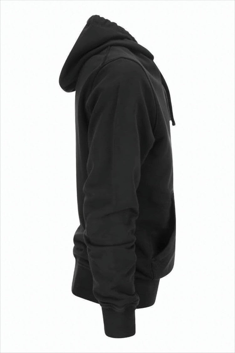 Black Hooded Sweatshirt with Iconic Embroidered Patch