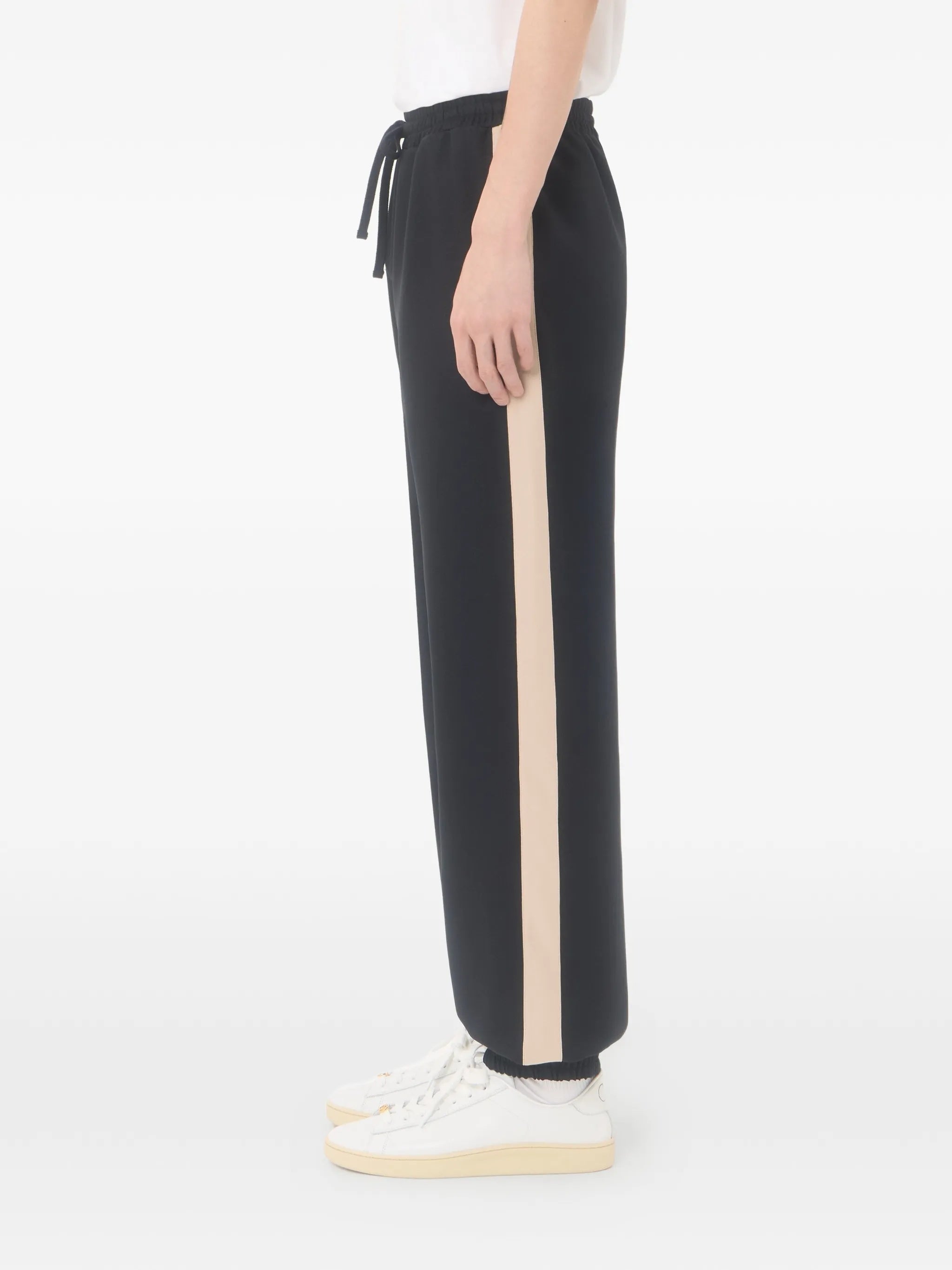 Black Jersey Bottom Vgold Track Pants