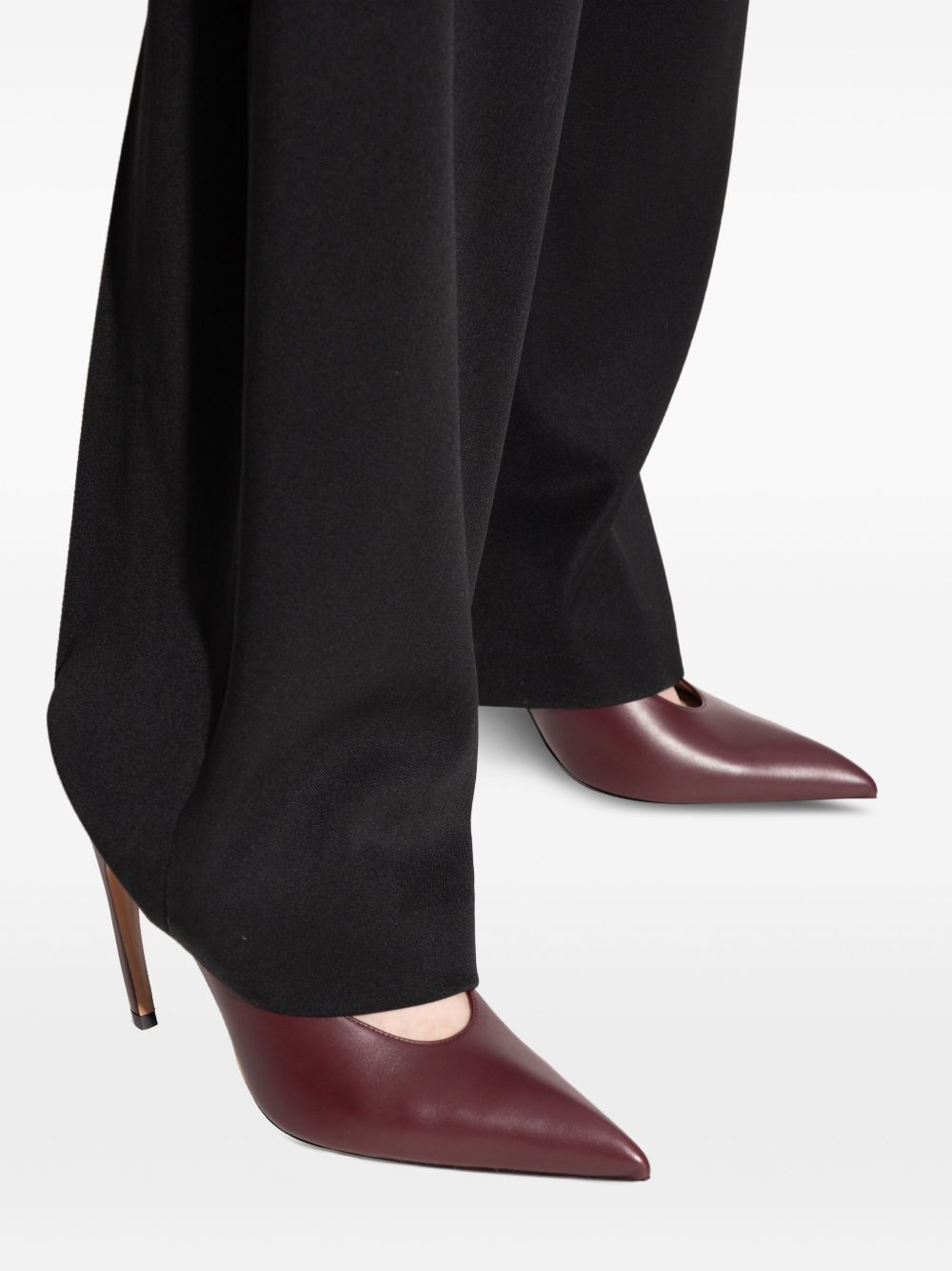 Slingback Pumps in Smooth Purple Calf Leather