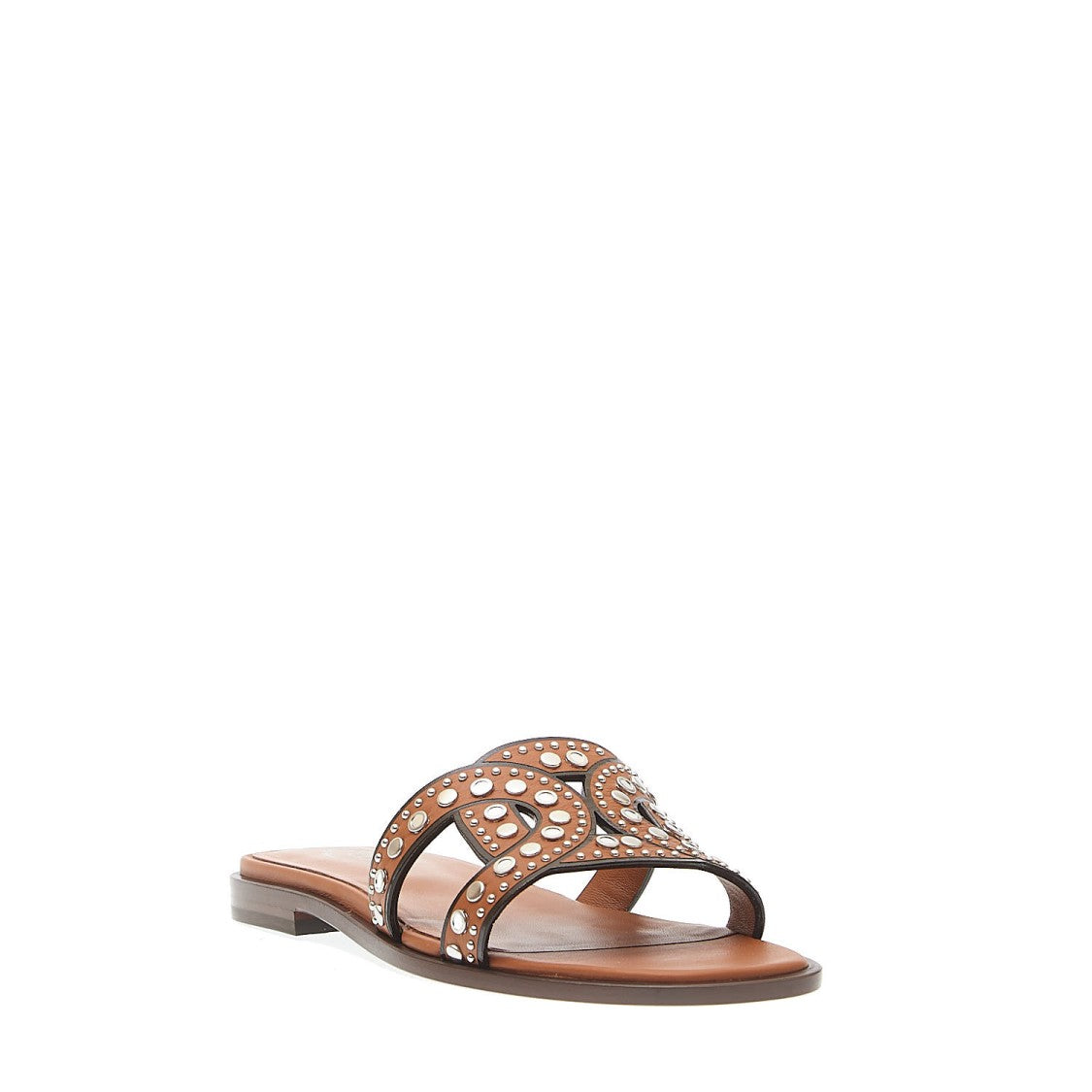 Leather Slipper With Studs